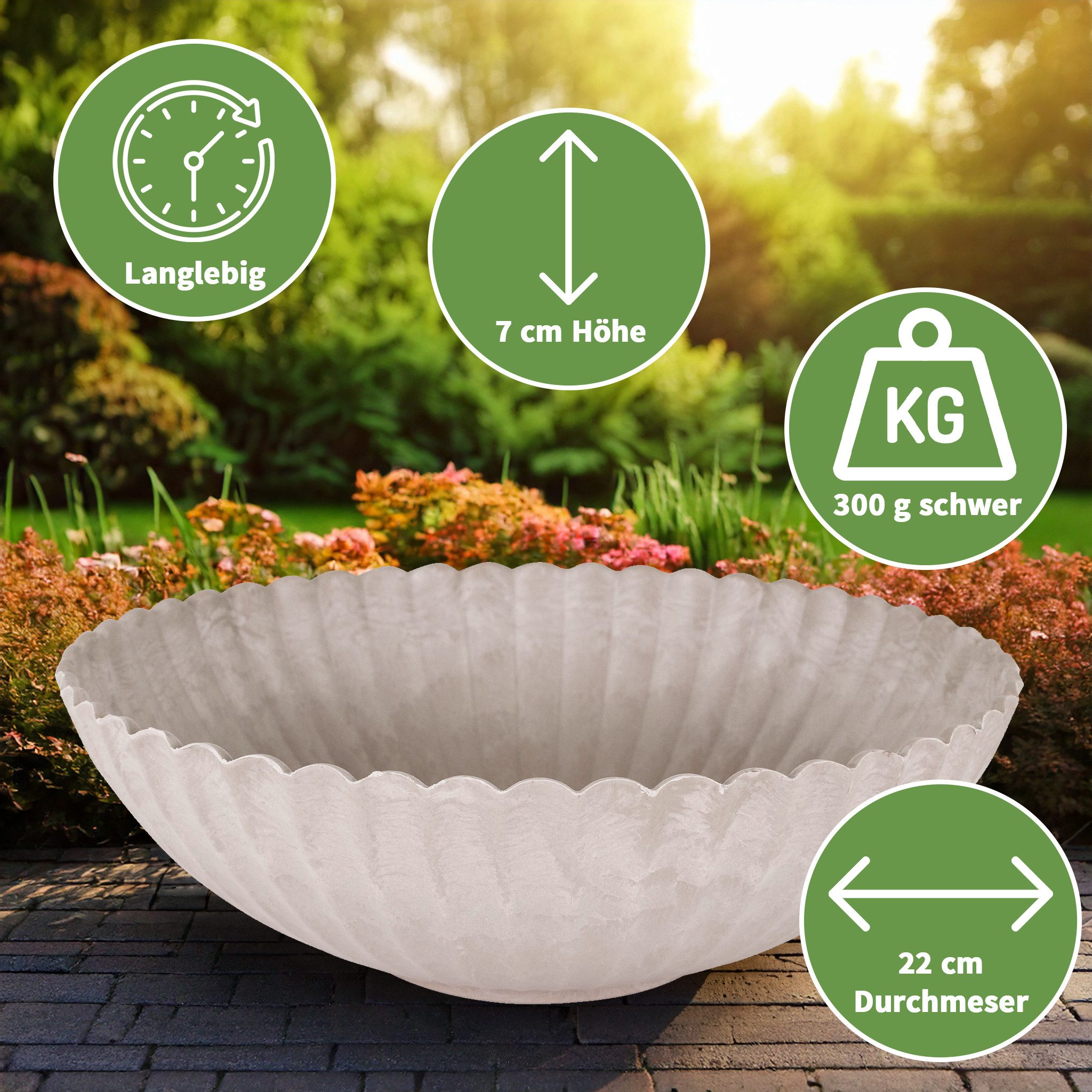 matches21 HOME & HOBBY Blumentopf Runde günstig online kaufen