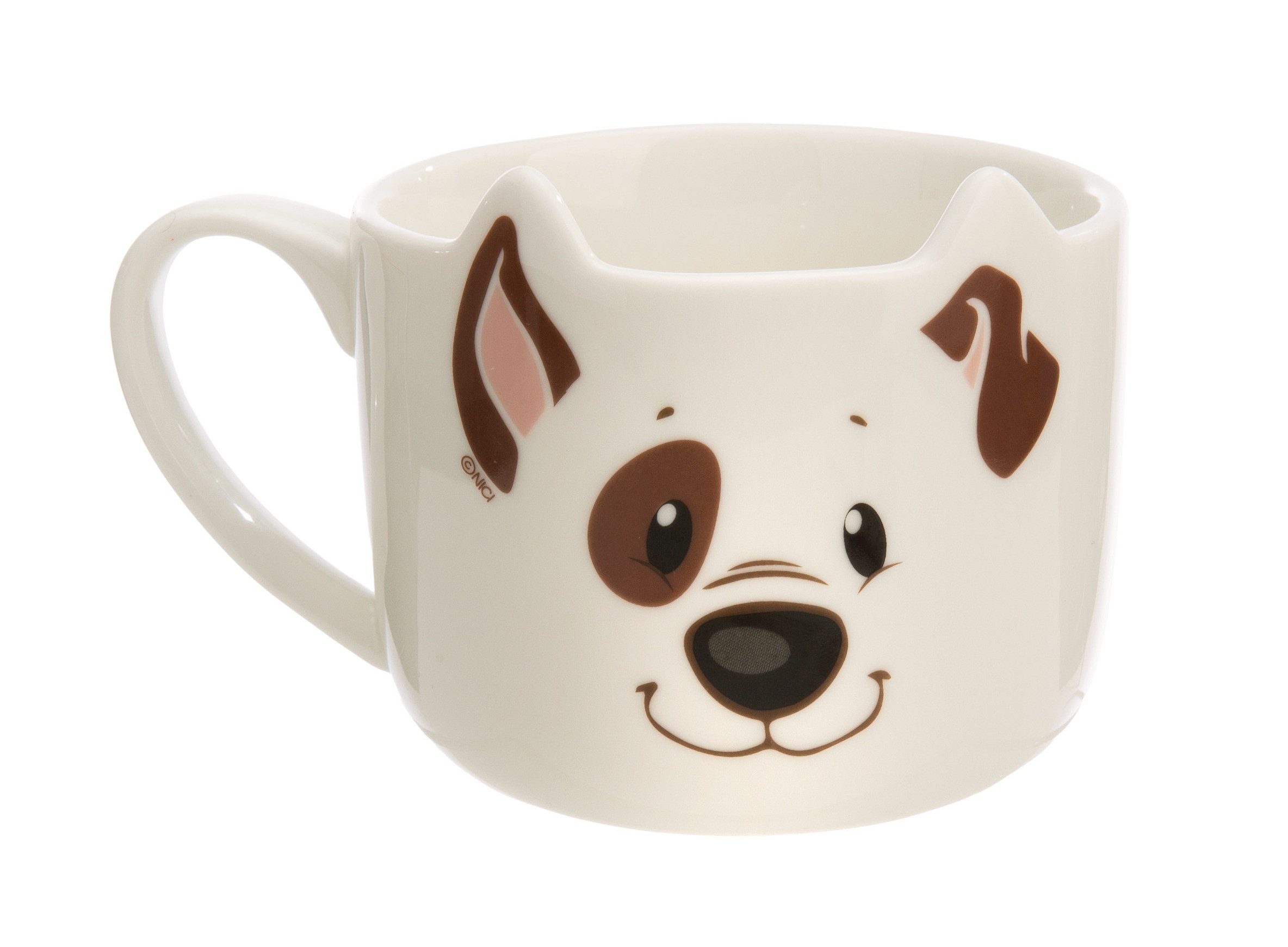 Nici Tasse 62175 - Hund weiß, 350 ml, 1-tlg.