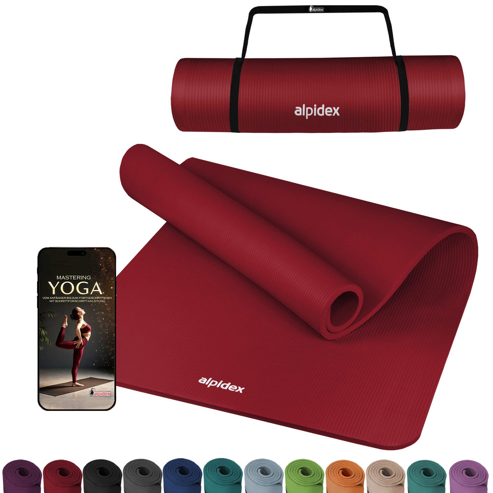 ALPIDEX Yogamatte ALPIDEX Yogamatte Extra Dick 1,5 cm