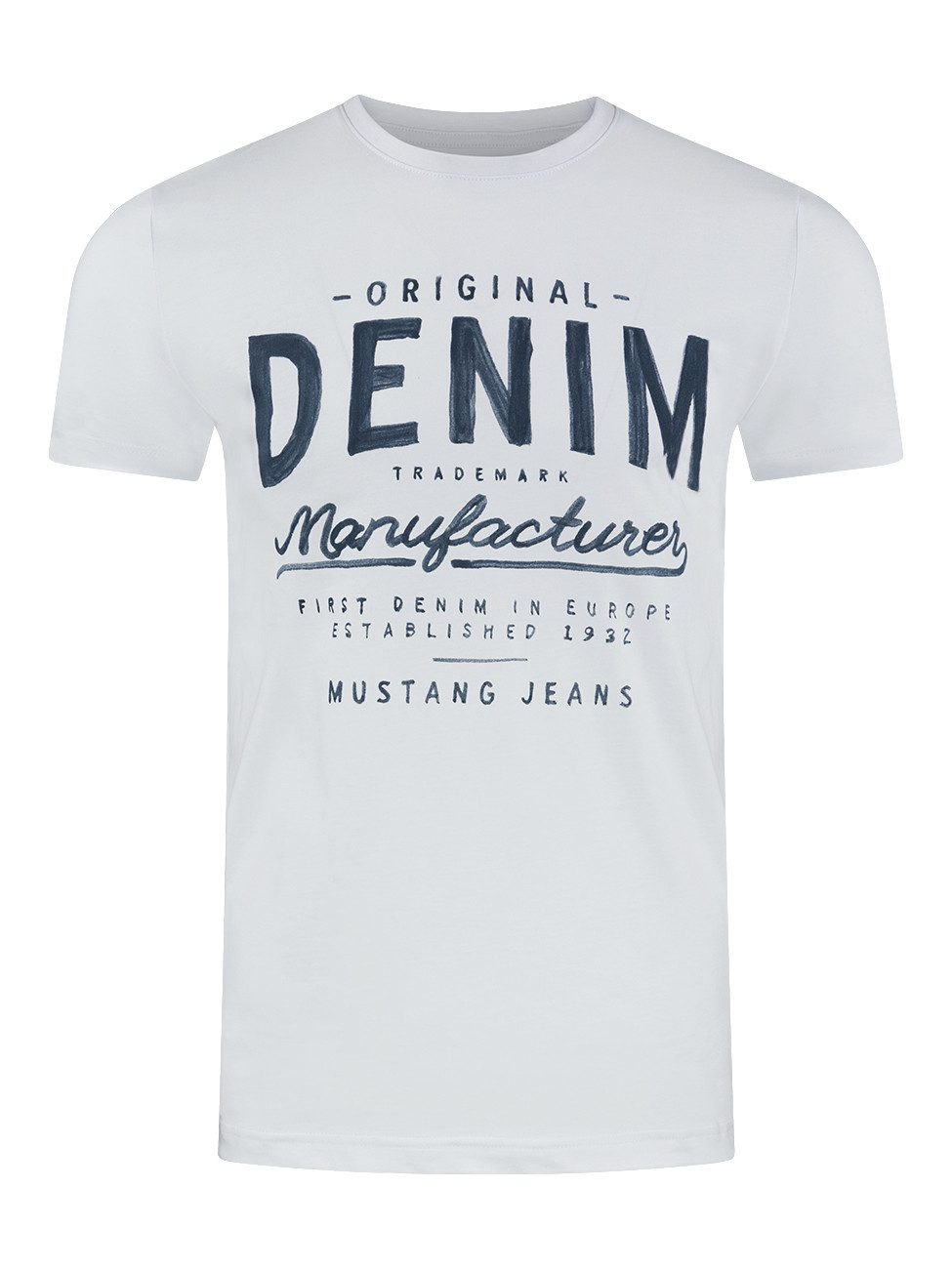 MUSTANG T-Shirt Herren Printshirt Regular Fit günstig online kaufen