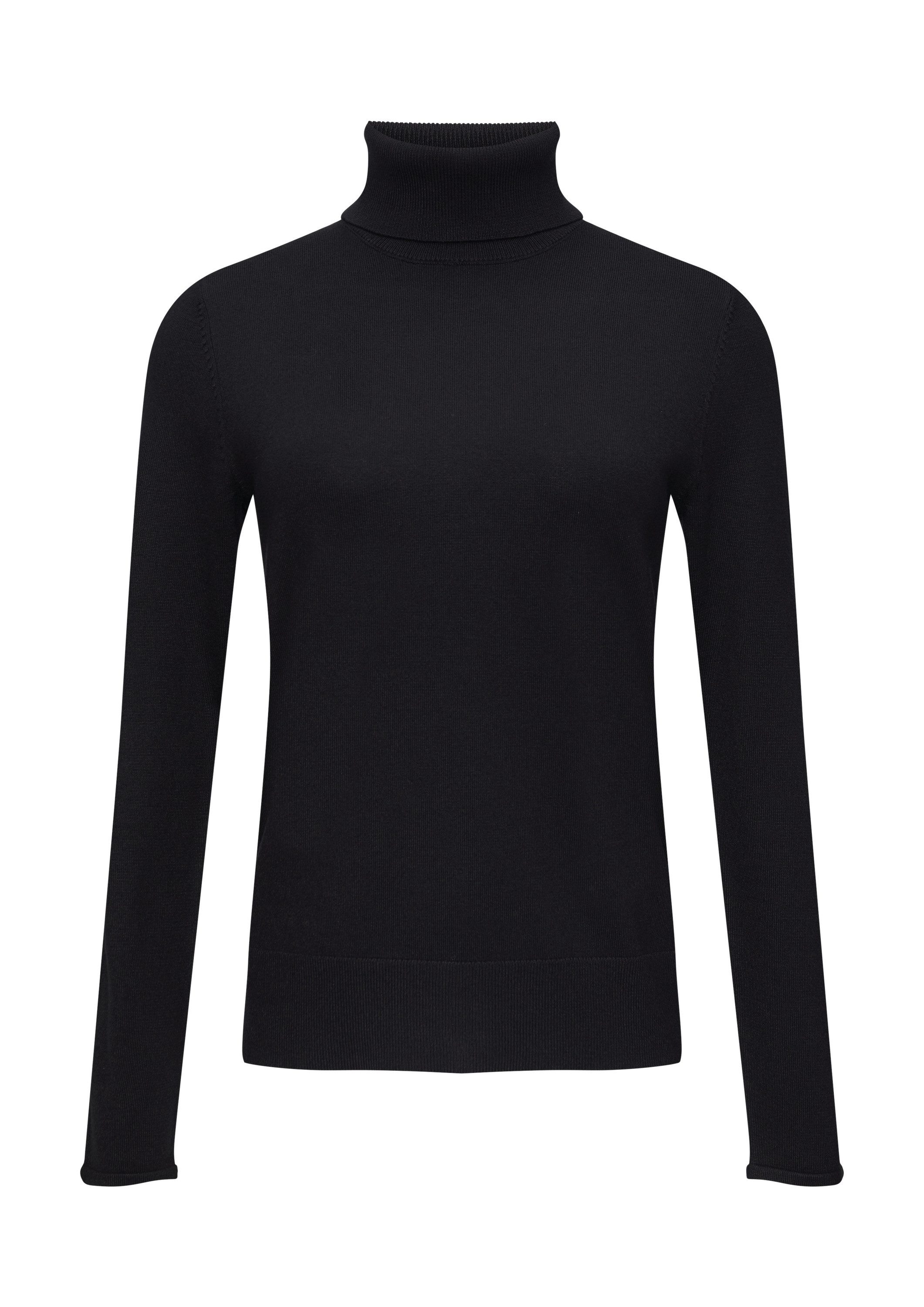 s.Oliver Longpullover Strickpullover Feiner Rollkragenpullover mit Ajour-De günstig online kaufen