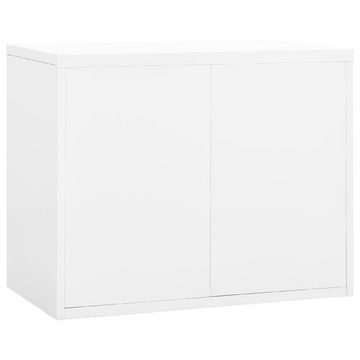 furnicato Aktenschrank Weiß 90x46x72,5 cm Stahl (1-St)