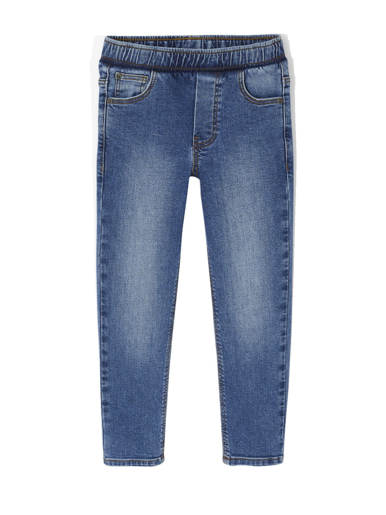 vertbaudet Slim-fit-Jeans Jungen Slim-Jeans mit verstellbarem Dehnbund BASIC 2er-Pack – Bild 2 von 5