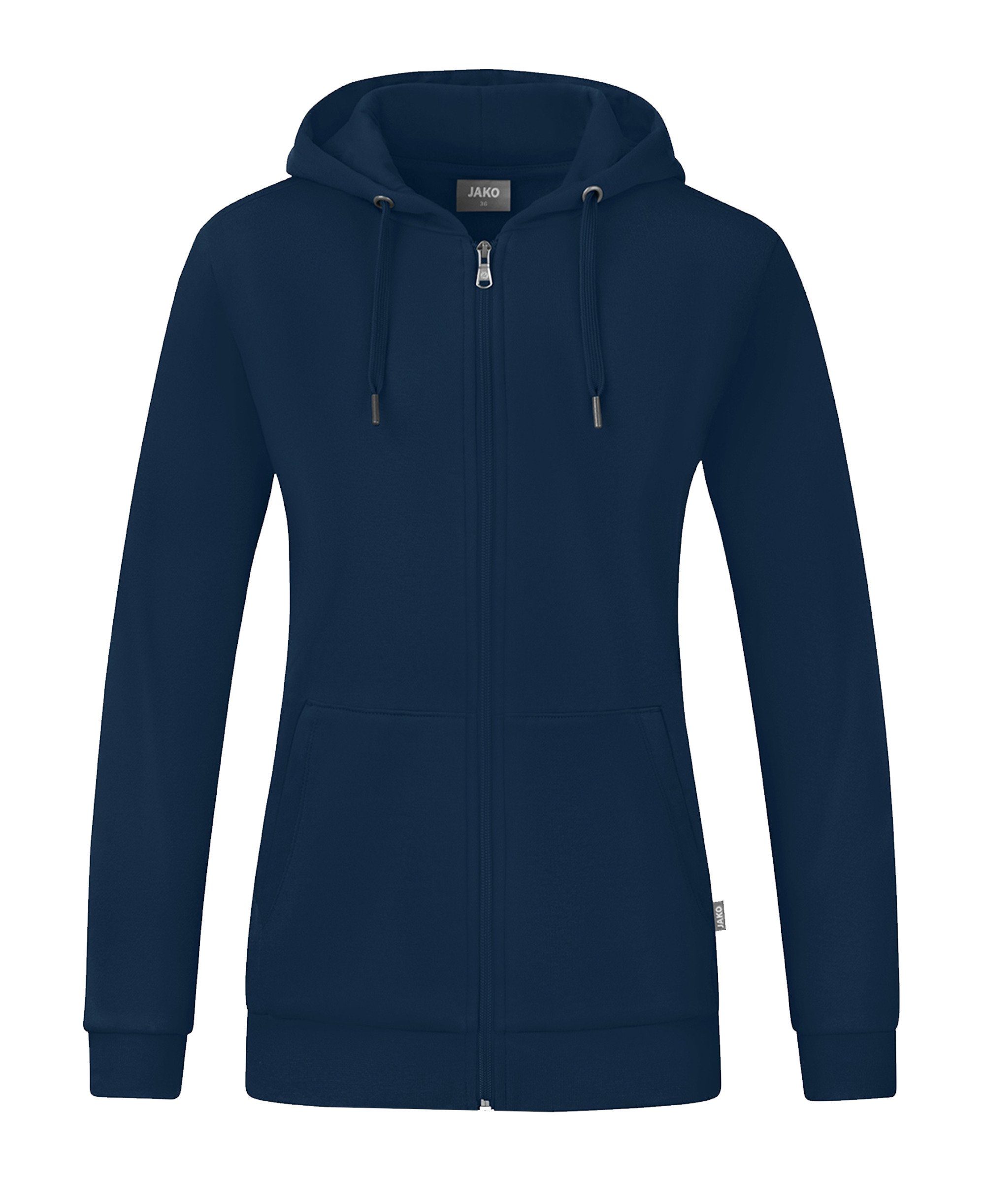 blaublaublau Damen Organic Trainingsjacke Jako Kapuzenjacke