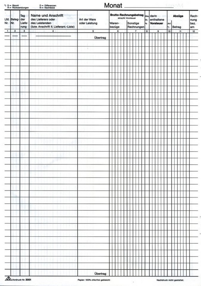 Thumbnail - RNK Verlag Formularblock Formularbuch Wareneingangsbuch A4 VE=40 Blatt.