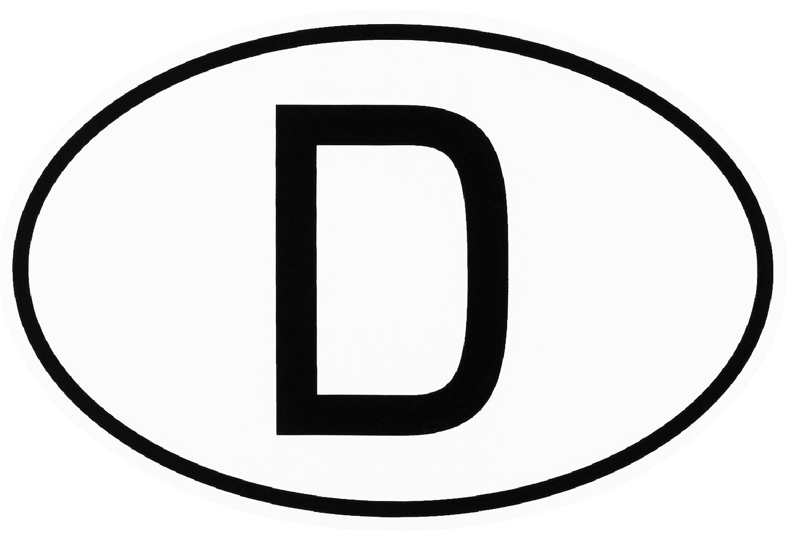 Aufkleber Deutschland D-Schild Kennzeichen D Schild 13,5 x 9 cm