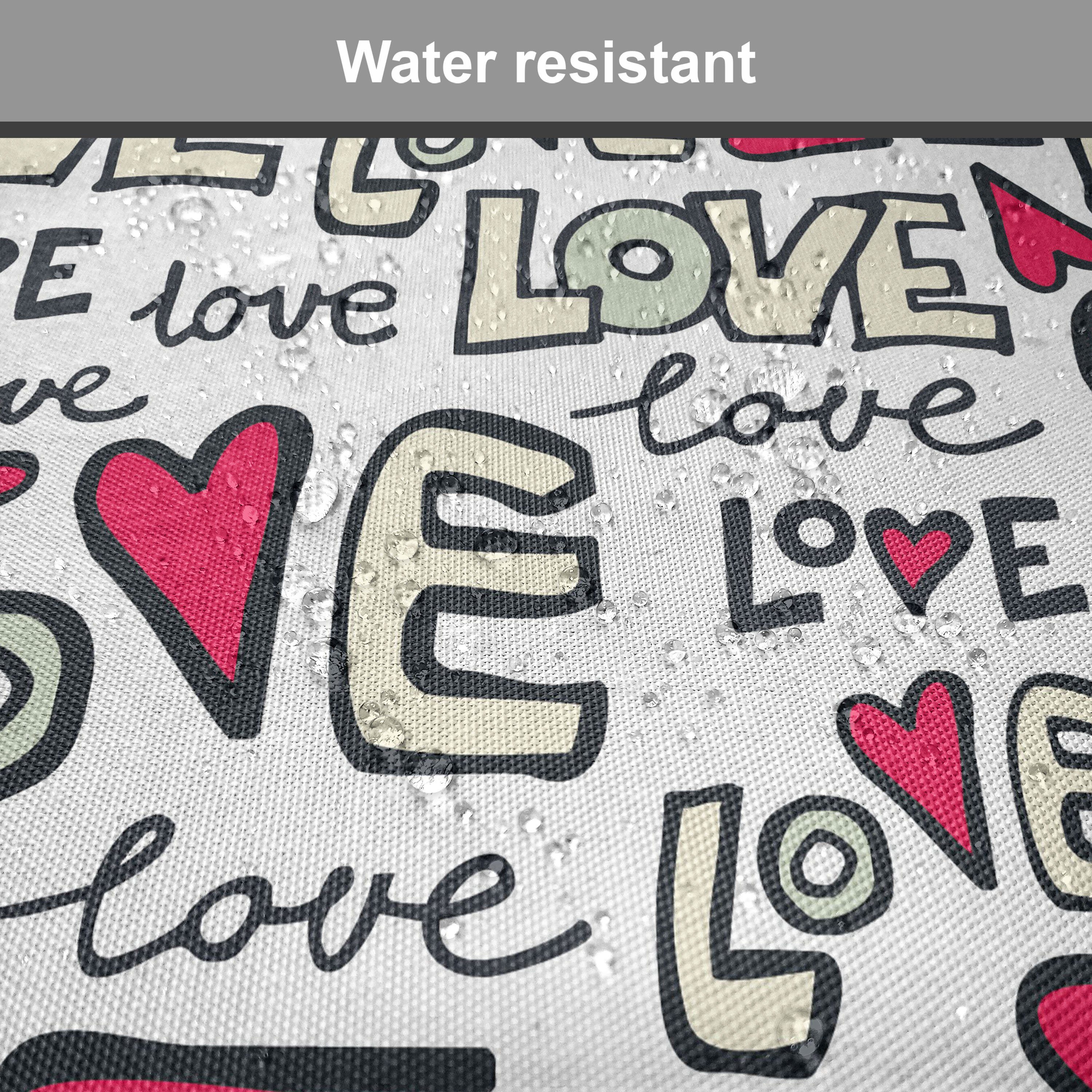 Stuhlkissen Liebe Küchensitze, wasserfestes Riemen Worte Abakuhaus Romantische Graffiti Dekoratives mit für Kissen
