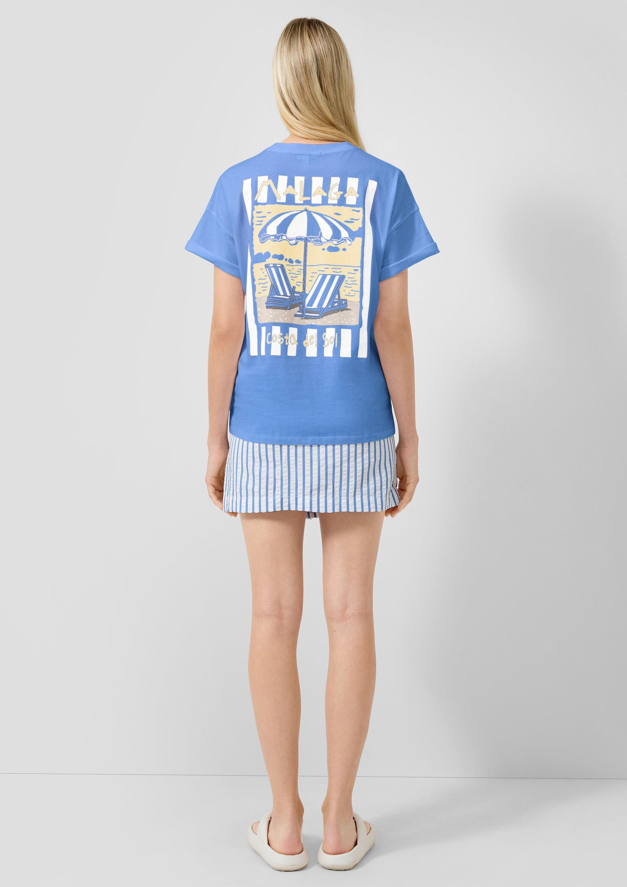 QS Kurzarmshirt T-Shirt Oversize-Shirt mit Rückenprint
