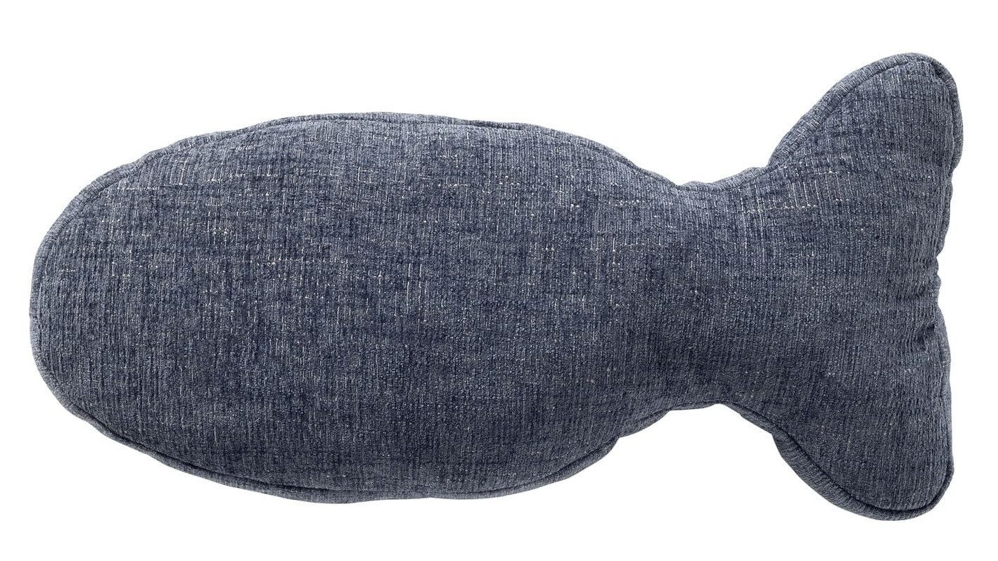 Dutch Decor Dekokissen gefüllter Fisch 'Fish' 45 x 22 cm Indian Teal - Blau