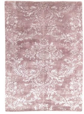 Wollteppich Designer Teppich handgeknüpft rosa, morgenland, rechteckig, Höhe: 10 mm, handgeknüpft