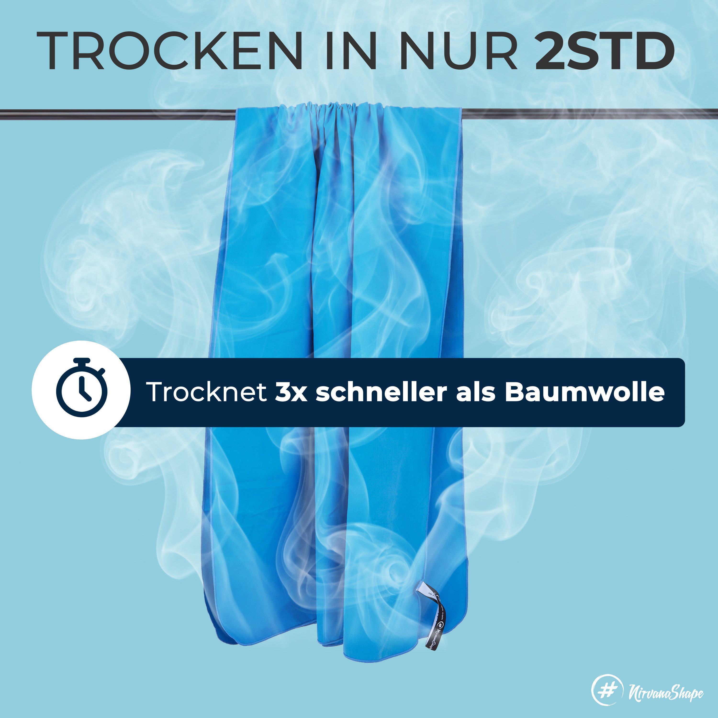 NirvanaShape Strandtuch Reise Handtuch Strandtuch XXL - Strandhandtuch, Mikrofaser Badetuch – Bild 5 von 5