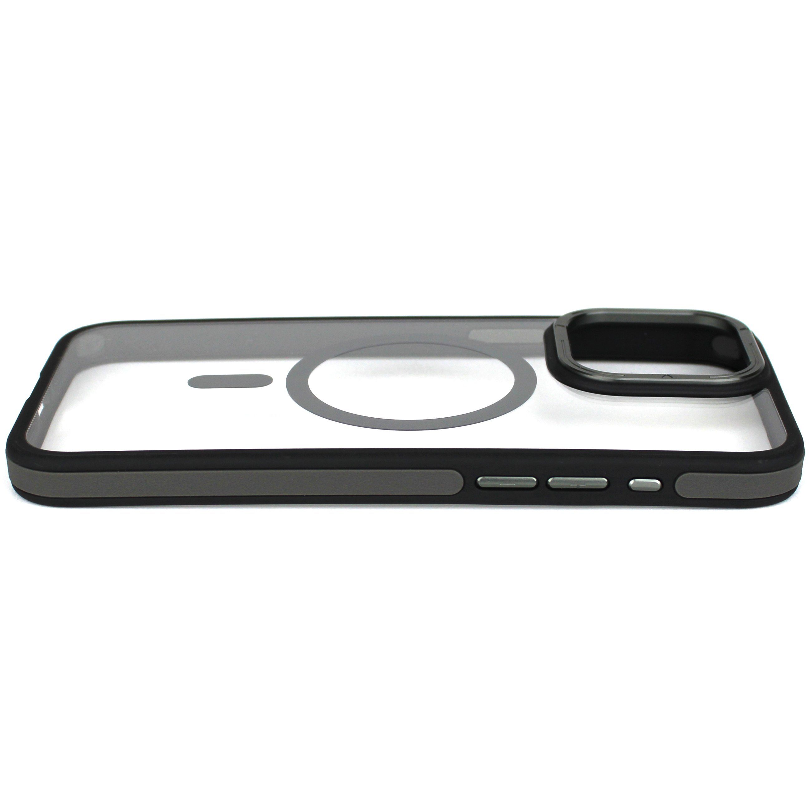 Wörleonline Handyhülle für Apple iPhone 15 Pro Max Hülle, Transparente Schutzhülle mit TPU-Rahmen, MagSafe kompatible Handyhülle