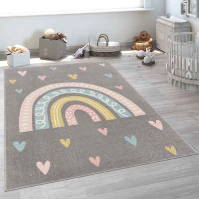 Kinderteppich Kinderzimmer Mädchen Pastell Teppich, Paco Home, Läufer, Höhe: 13 mm