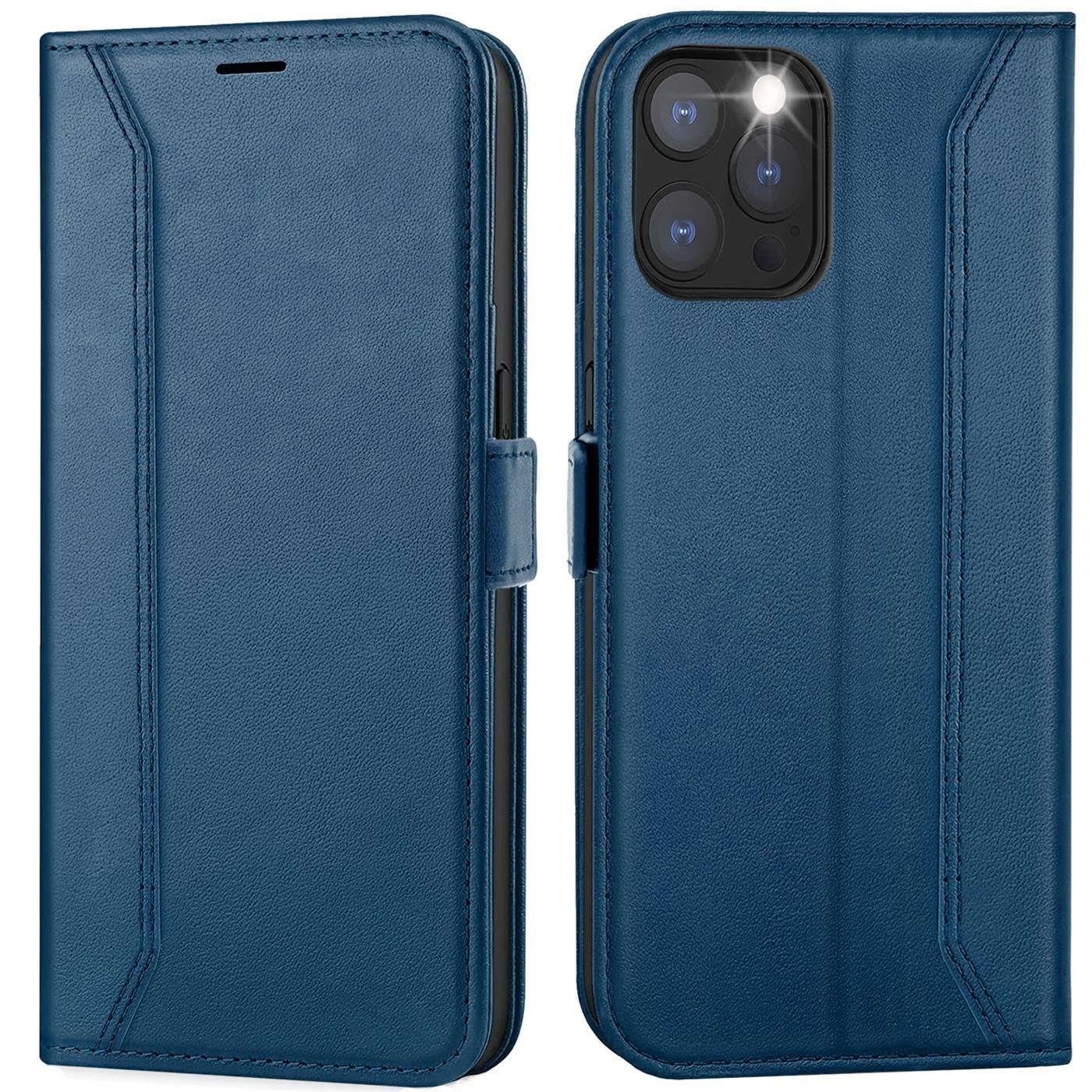 CoolGadget Handyhülle Wallet Klapptasche Cover Case für Apple iPhone 12 Pro Max 6,7 Zoll, Handy Tasche mit RFID Schutz Kartenfach Book Schutzhülle