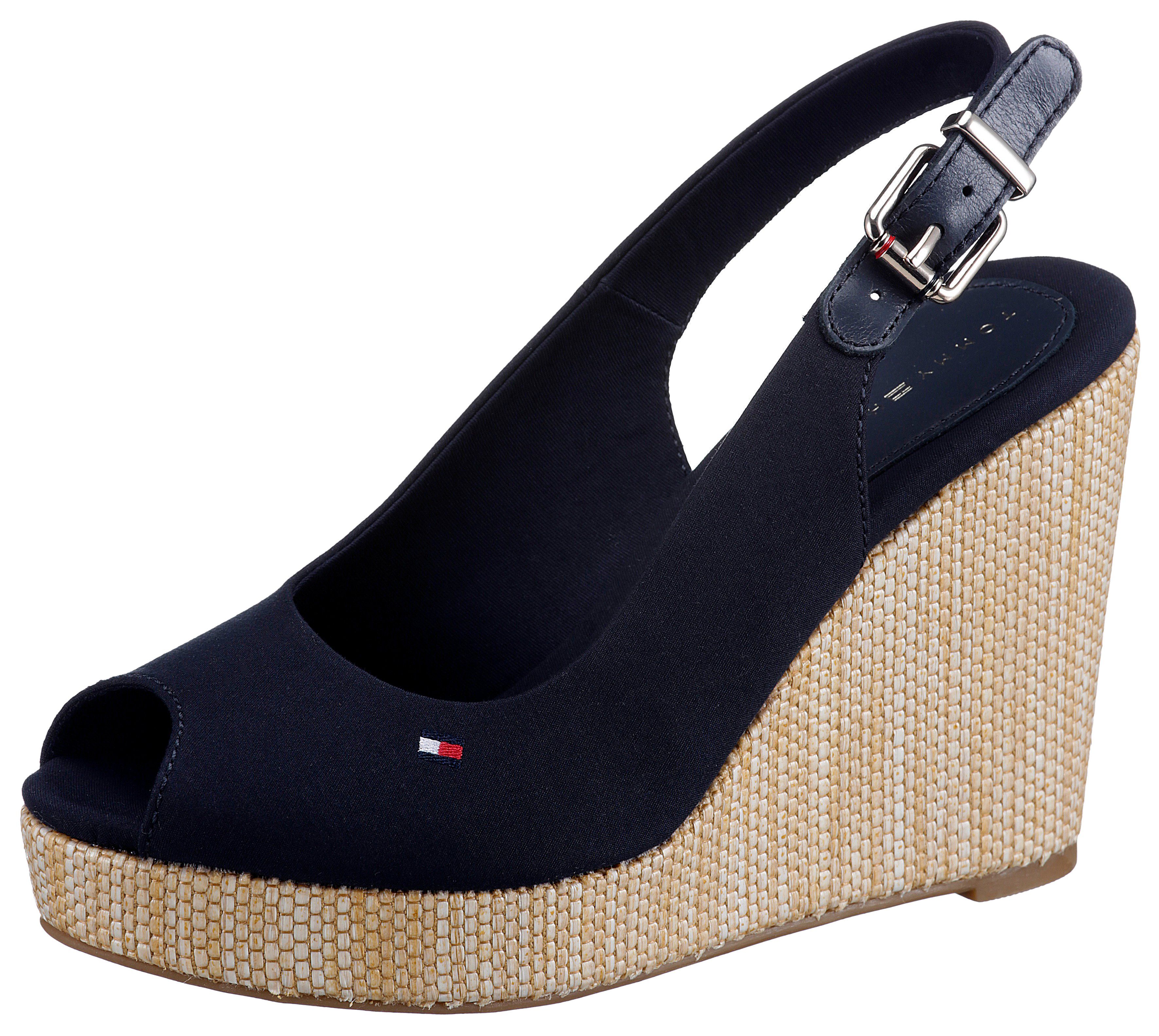 Tommy Hilfiger ICONIC ELENA SLING BACK WEDGE Keilsandalette mit verstellbarer Schnalle