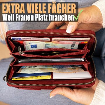 FLEXIBILITE Handytasche Handytasche zum Umhängen Handy Portemonnaie Geldbörse Damen, RFID SCHUTZ