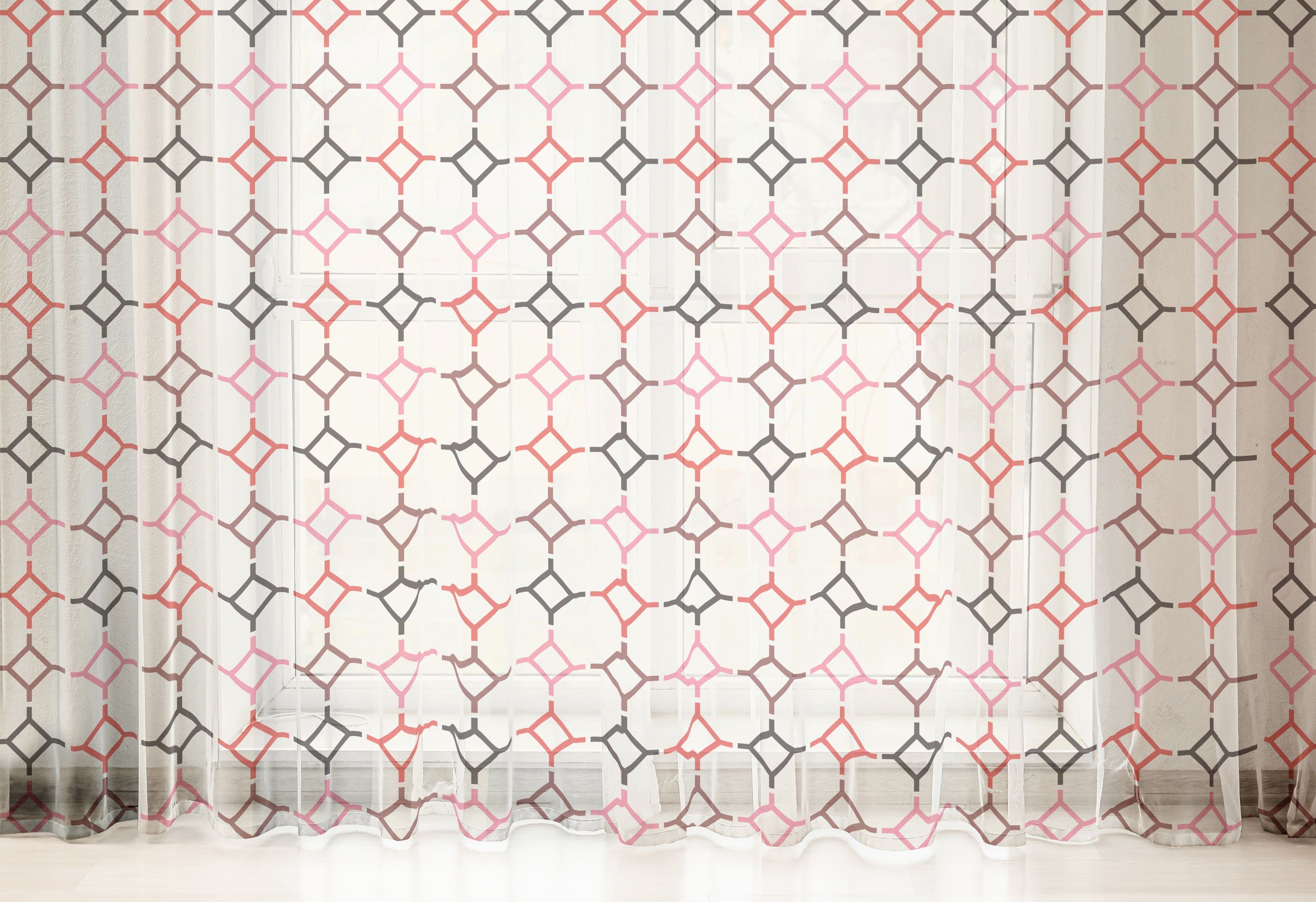 Hexagonal für Panels, Gardine Linien Shaped schiere Hochzeit Drapierung 2 Abakuhaus, Party Modern