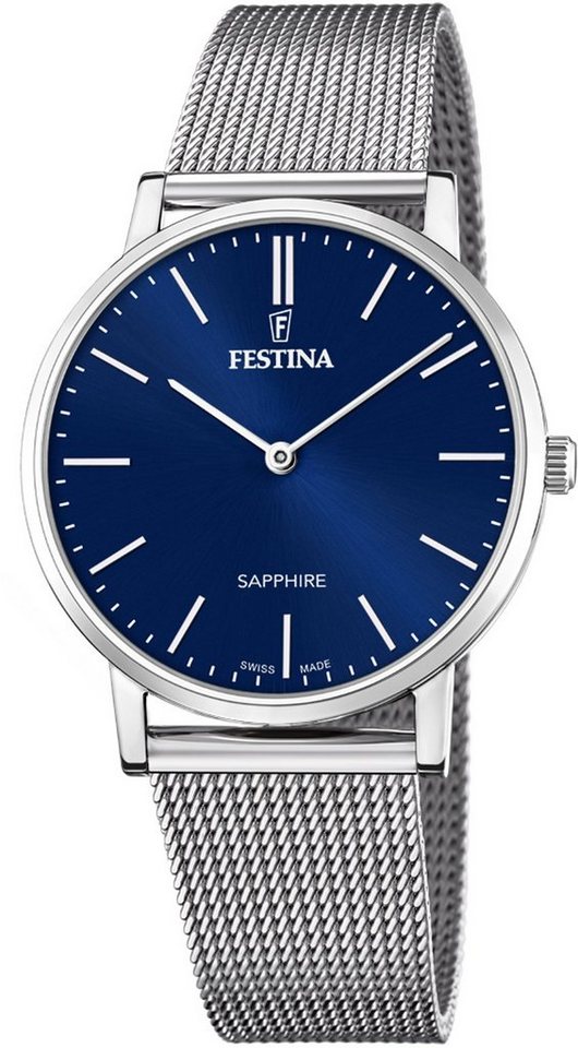 Festina Schweizer Uhr Festina Swiss Made, F20014/2, Gehäuse aus Edelstahl,  Ø ca. 40 mm