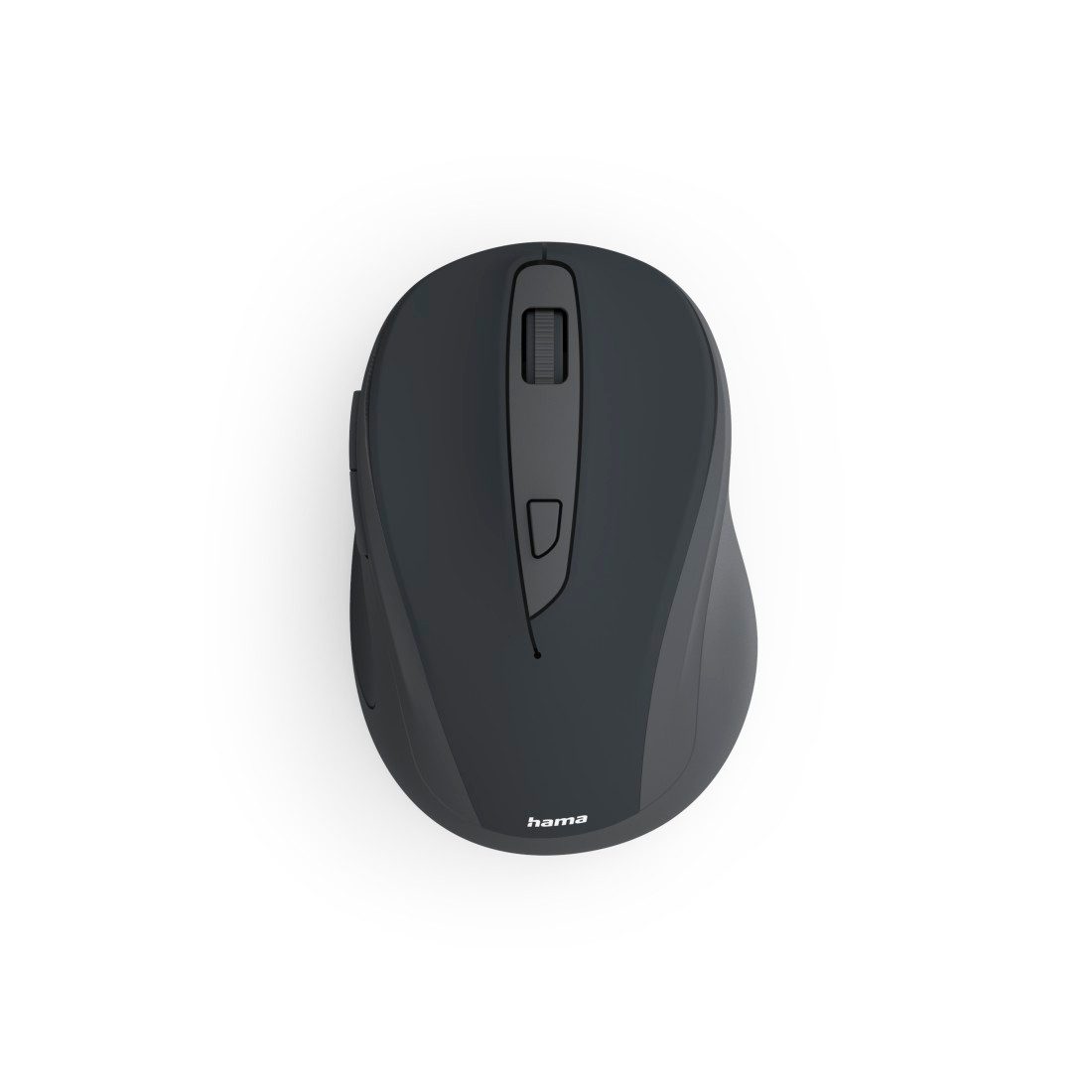 Hama Funkmaus WM-400 ergonomisch optisch 6 Tasten leise Maus (Funk, Ergonomisch, flüsterleise, 6 Tasten, DPI-Schalter, USB-Empfänger)