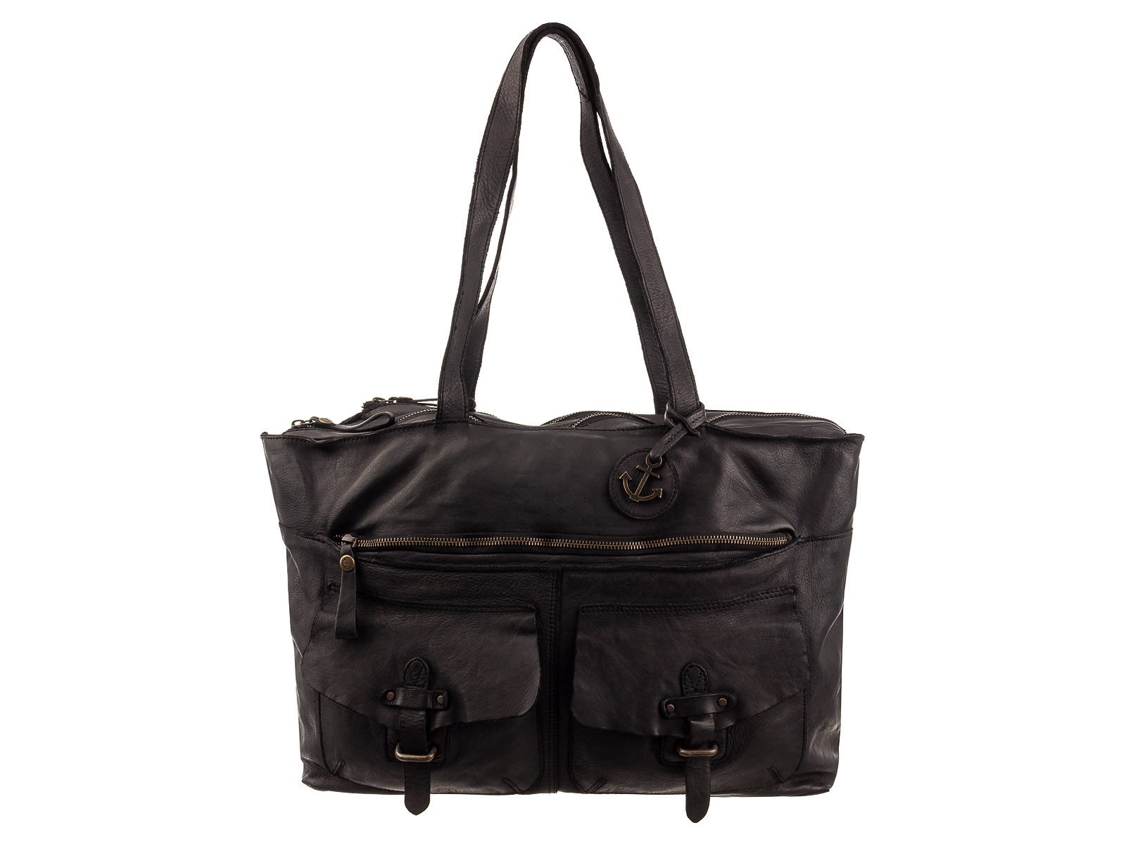 HARBOUR 2nd Shopper UP13070 Totebag Style Jordan Tragetasche (ein Stück, 1-tlg., ca. B/H/T 43/42/12 cm), Leder