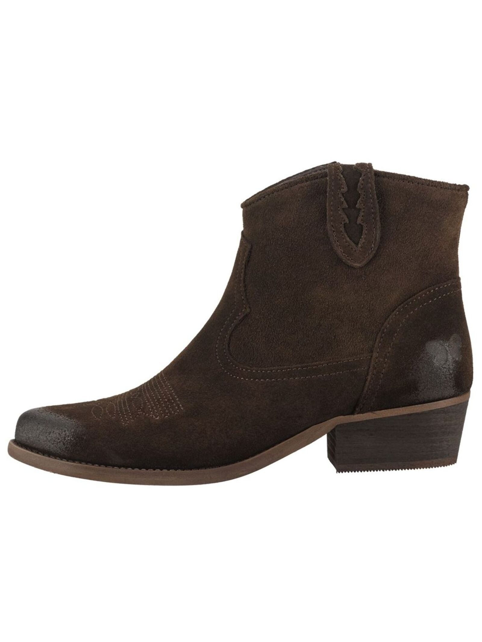 Felmini Wide Fit Stiefelette Veloursleder . Cowboy Stiefelette günstig online kaufen