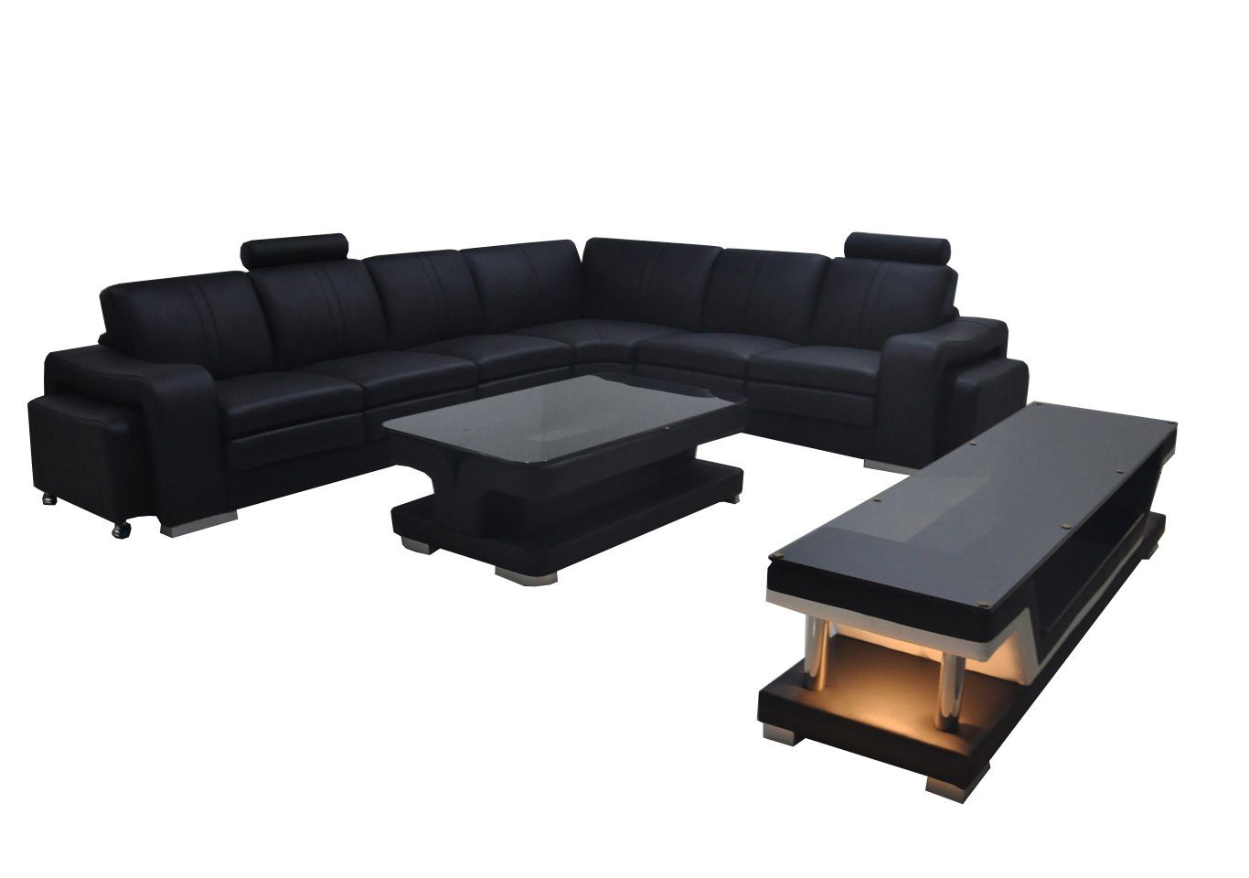 Couch Ecksofa, JVmoebel Wohnlandschaft Sofa A1109B L-Form Design Eck Leder Sofas Couchen