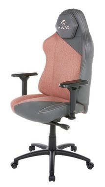HIVAR Gaming-Stuhl SKYLAR ROSE, Sitztiefenverstellung, höhenverstellbare Rückenlehne, Lordosenstütze, 4D Armlehnen, Wippwiderstand, Synchronmechanik, TÜV geprüft, Belastbarkeit 130 kg