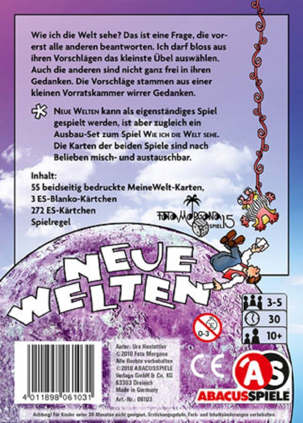 ABACUSSPIELE Spiel, Welten Kartenspiel Wort Lustiges Neue