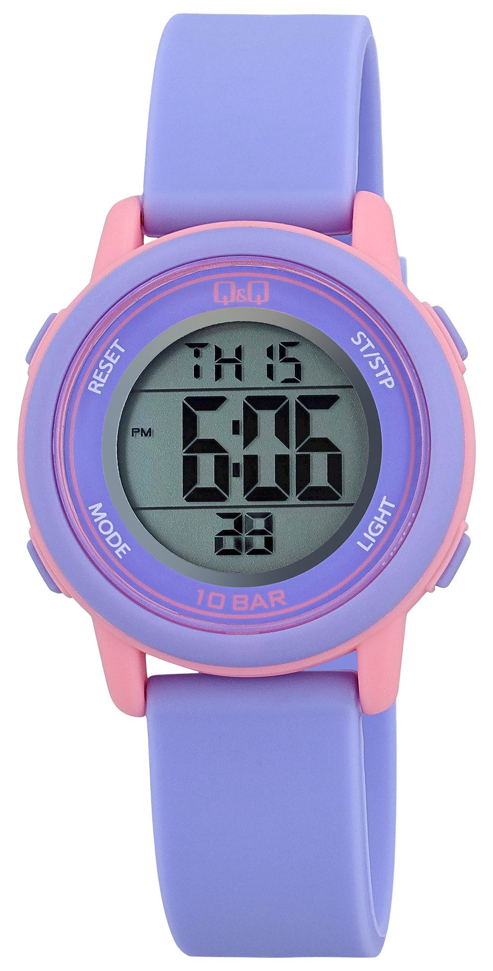 Q&Q Quarzuhr M208J002Y Digitaluhr, Kunststoff, Resinband, D: 34 mm günstig online kaufen