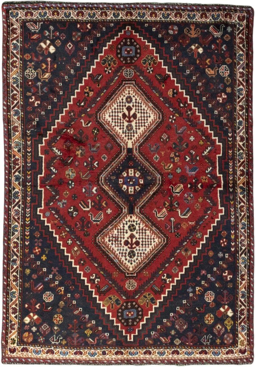 Orientteppich Shiraz 150x216 Handgeknüpfter Orientteppich / Perserteppich, Nain Trading, rechteckig, Höhe: 10 mm