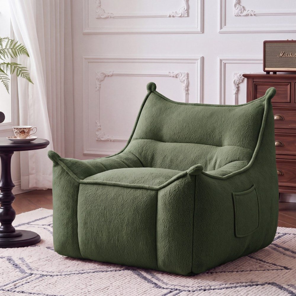 Vipbear Sitzsack Einzelsofa für Wohnzimmer, Relaxsessel mit Aufbewahrungstasche (1 St), Mehrfarbige,ohne Montage,100x102x74cm für Wohnzimmer & Schlafzimmer