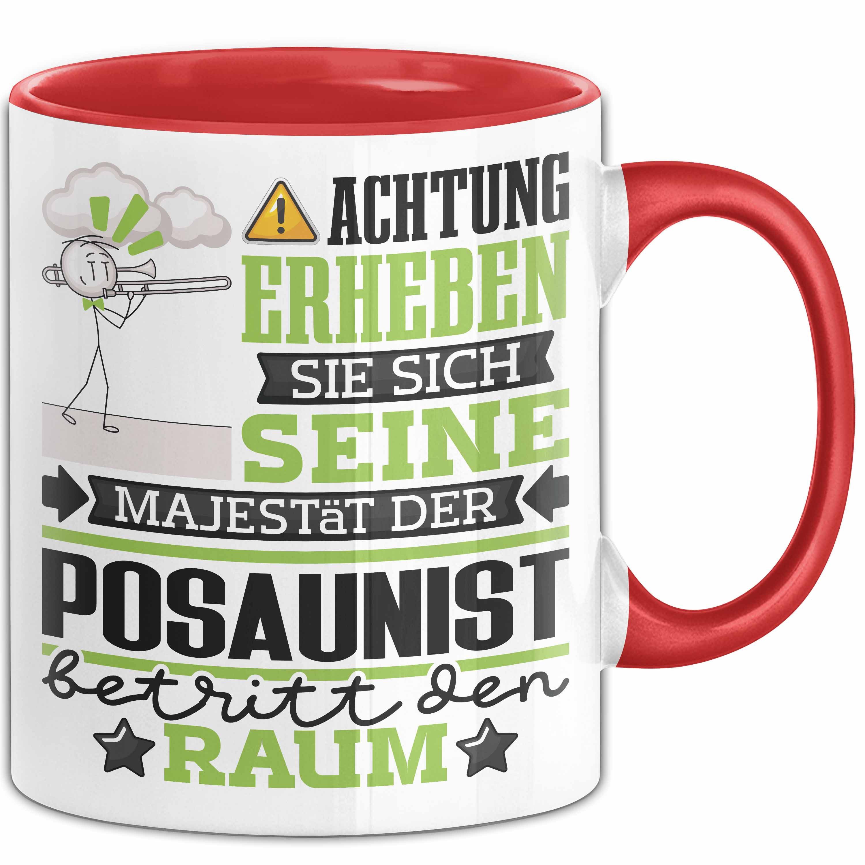 Trendation Tasse Posaunist Geschenk Tasse Lustiger Spruch Erheben Sie Sich Der Posaunis, Keramik