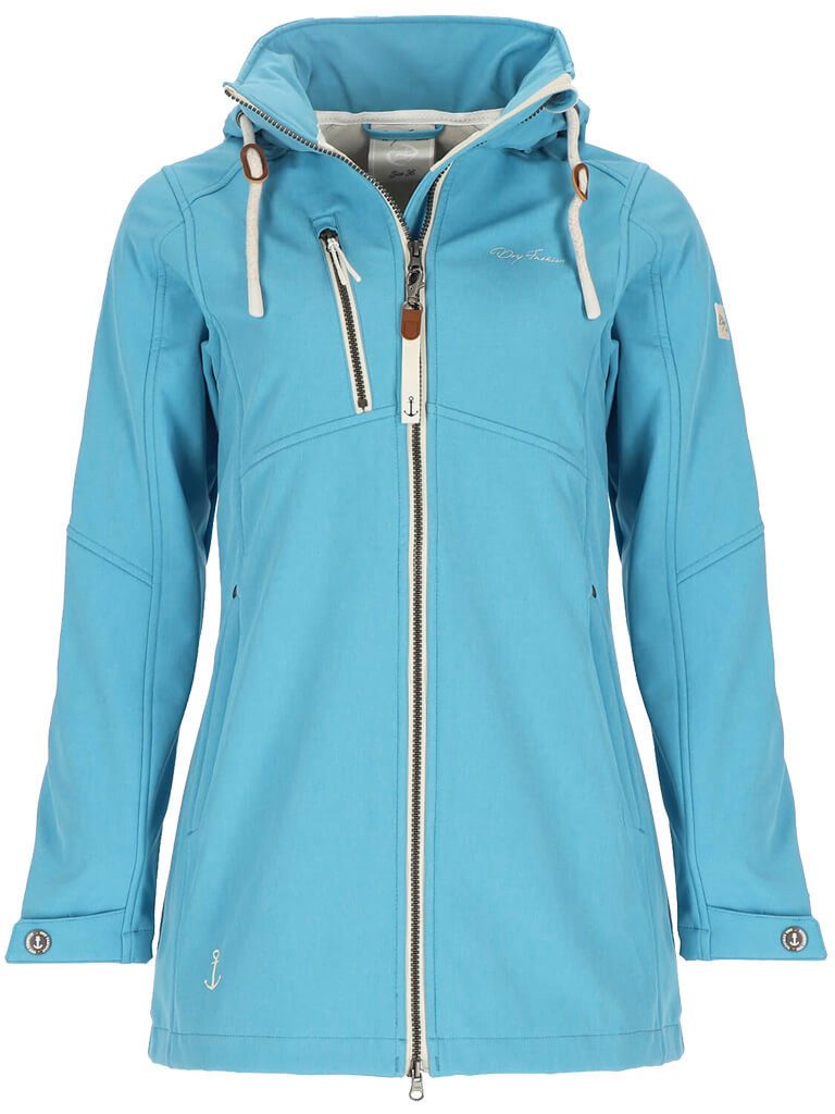 Dry Fashion Softshellmantel Damen Softshelljacke Büsum mit abnehmbarer Kapu günstig online kaufen