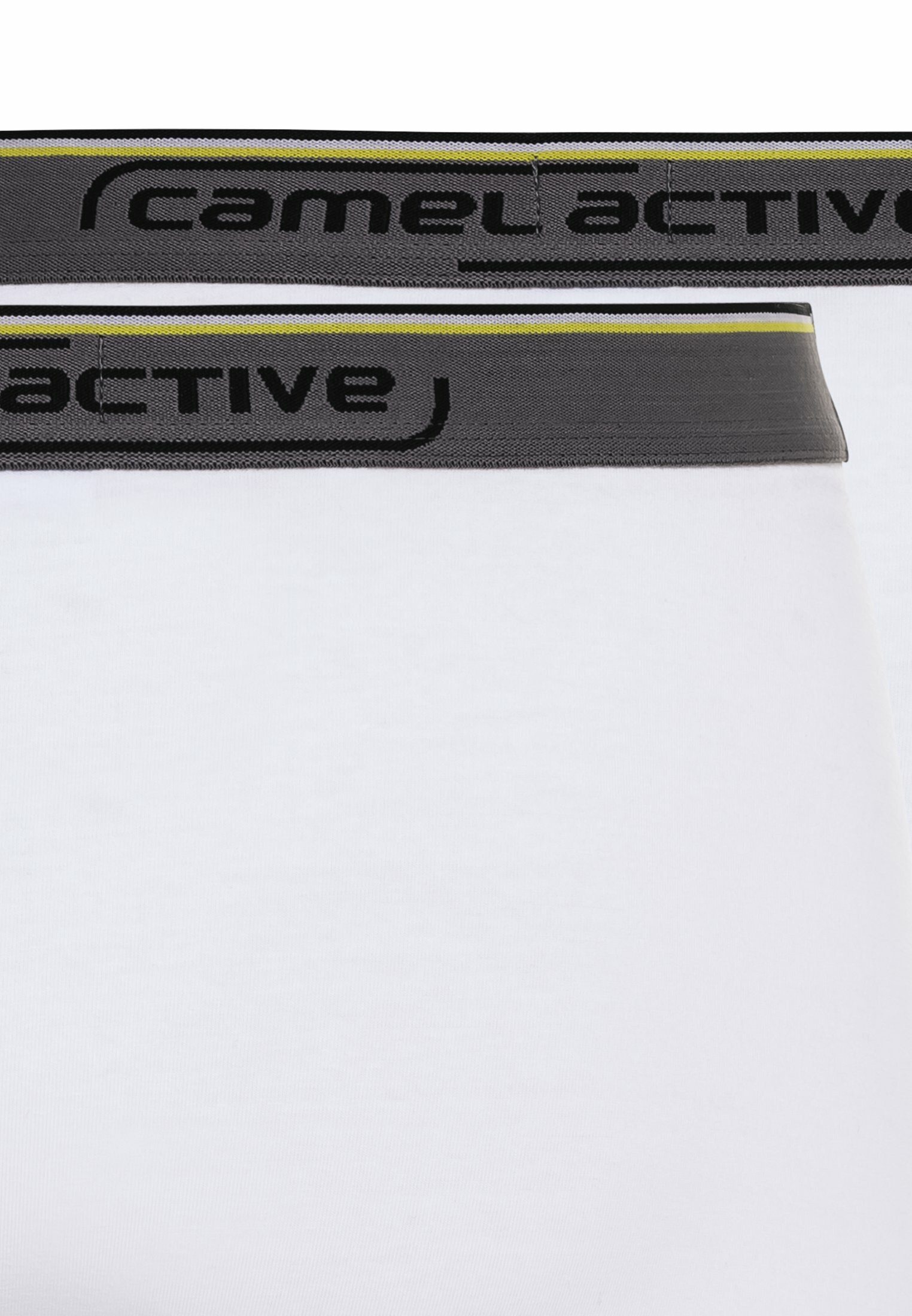 active (2-St) Cotton Webbund mit Logo Weiß camel Boxer Organic aus
