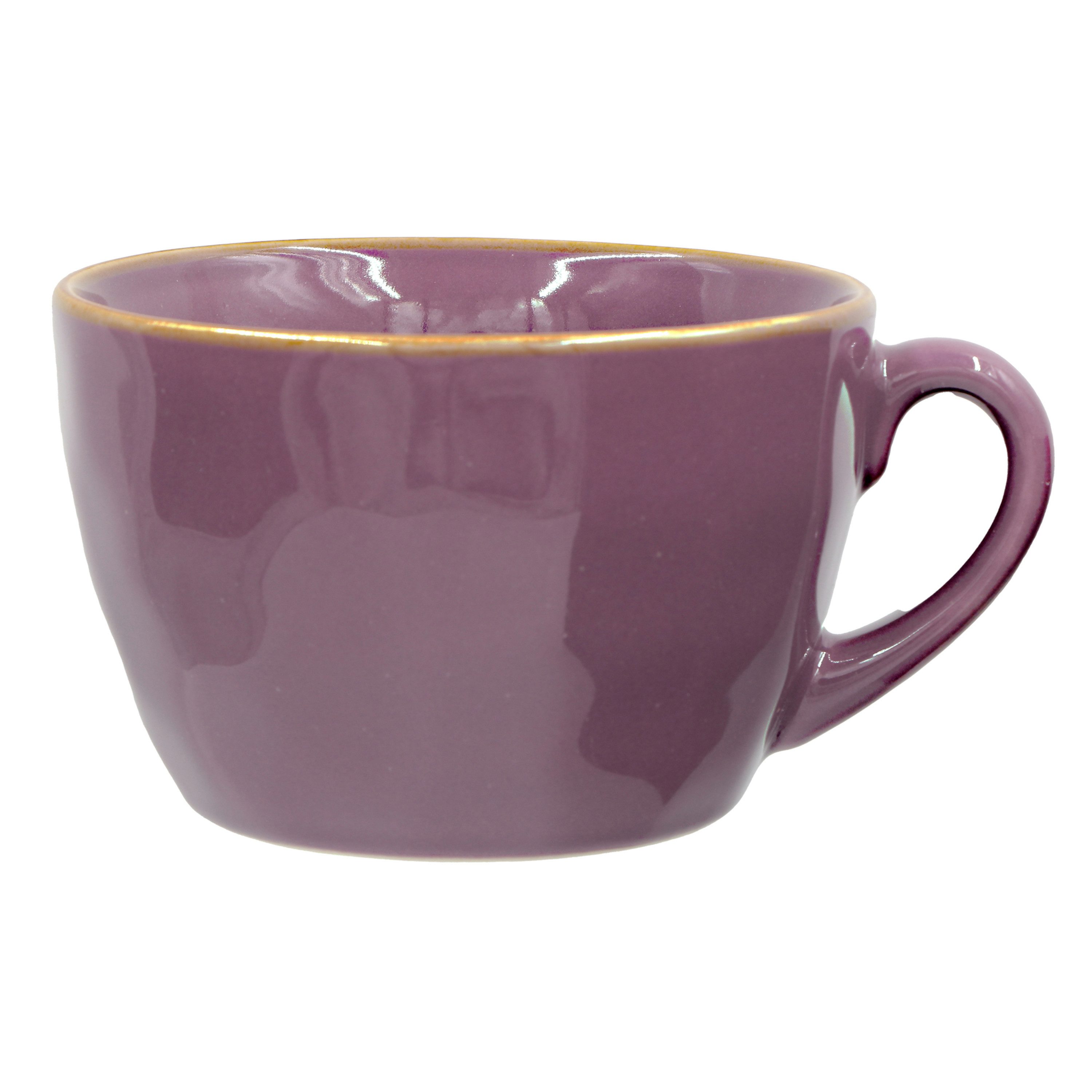 Rose & Tulpani Tasse Große Frühstückstasse Becher Teetasse 420 ml, Steingut, Handgefertigt, Mikrowellenfest, Backofengeeignet