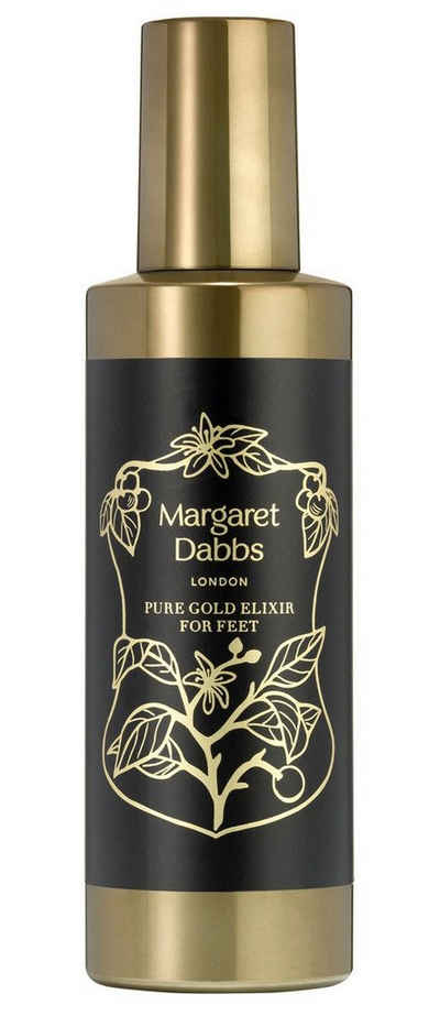 Margaret Dabbs Fußlotion Margaret Dabbs Fußpflege PURE Gold Elixir For Feet Luxuriöse Fußlotion mit Buriti- und Hanfsamenöl, Calendula und Schimmerpartikeln, regenerierend und beruhigend, Anti-Aging.