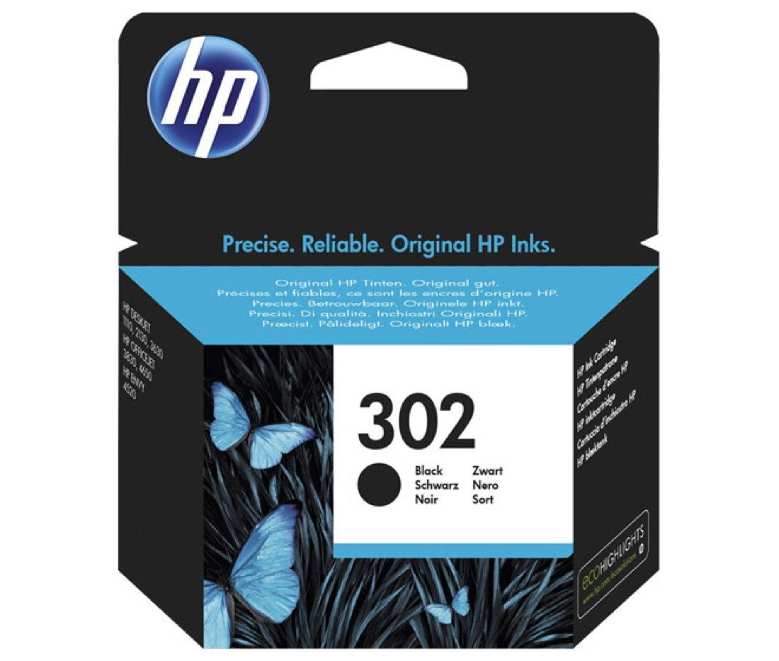 HP Druckerpatrone Tinte Nr. 302 BK black, schwarz Tintenpatrone