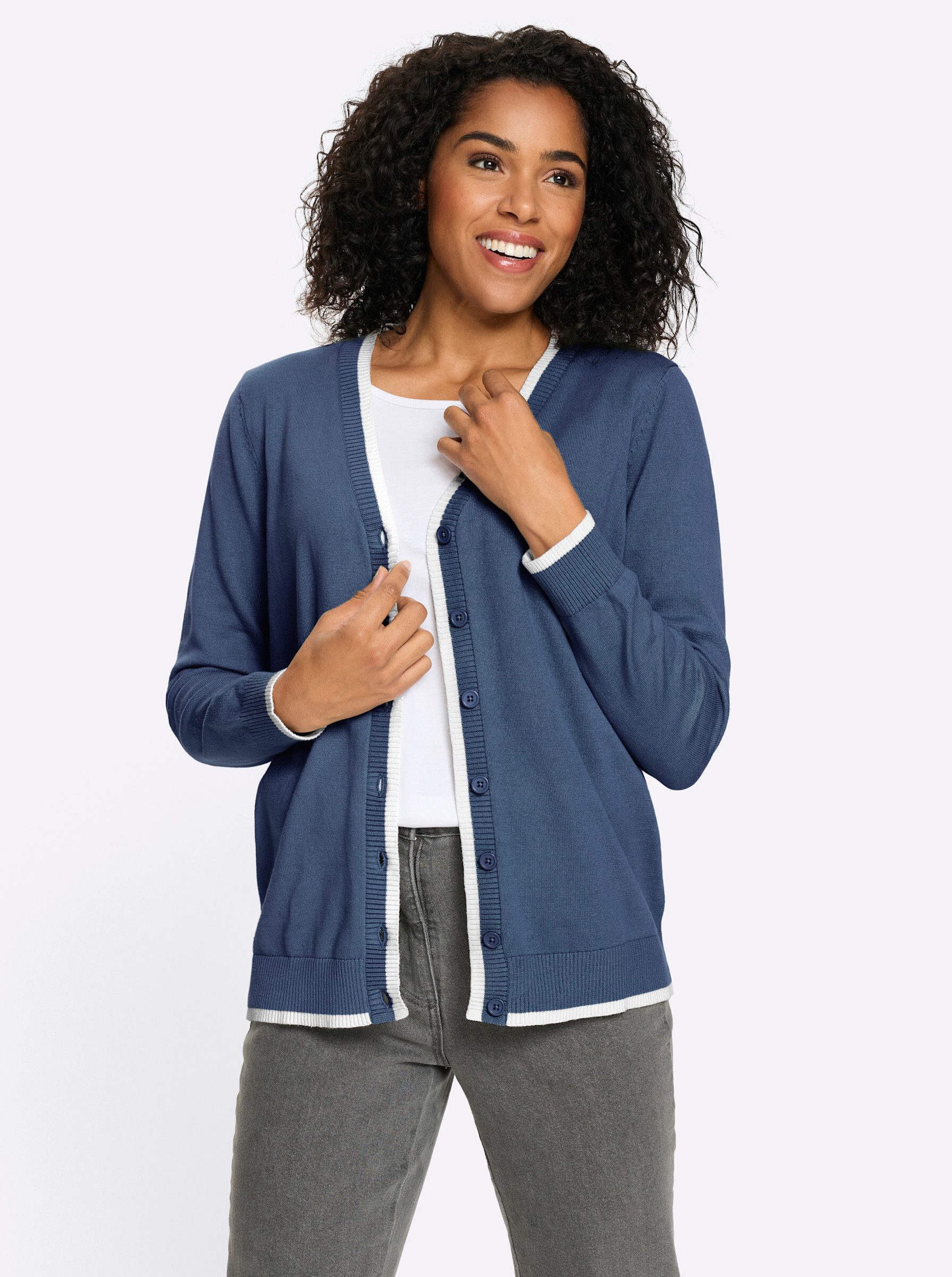 Sieh an! Strickjacke Strickjacke Langarm Jersey günstig online kaufen