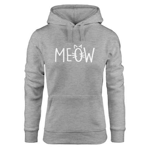 MoonWorks Hoodie Hoodie Damen Katze Meow Miau Cat Sweatshirt Kapuze Kapuzenpullover Moonworks®