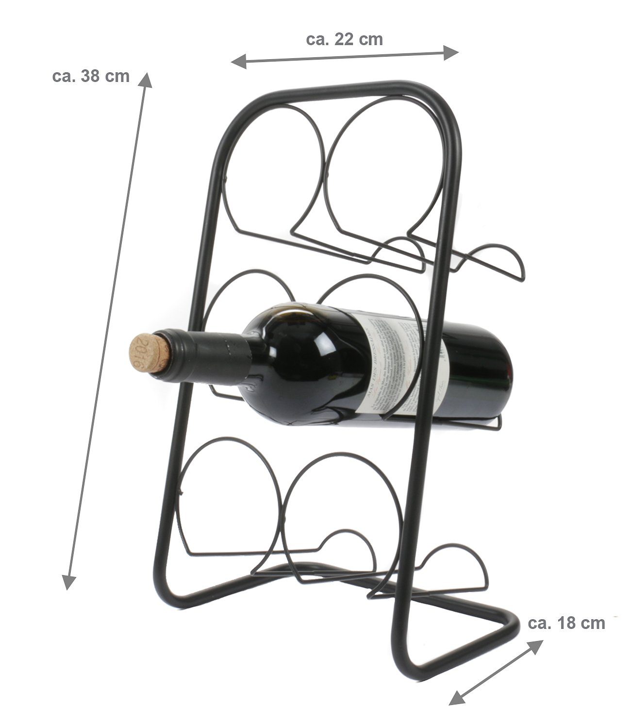 Bubble-Store Weinregal Weinflaschen, Wein Ständer Regal für 6 Weinflaschen, günstig online kaufen