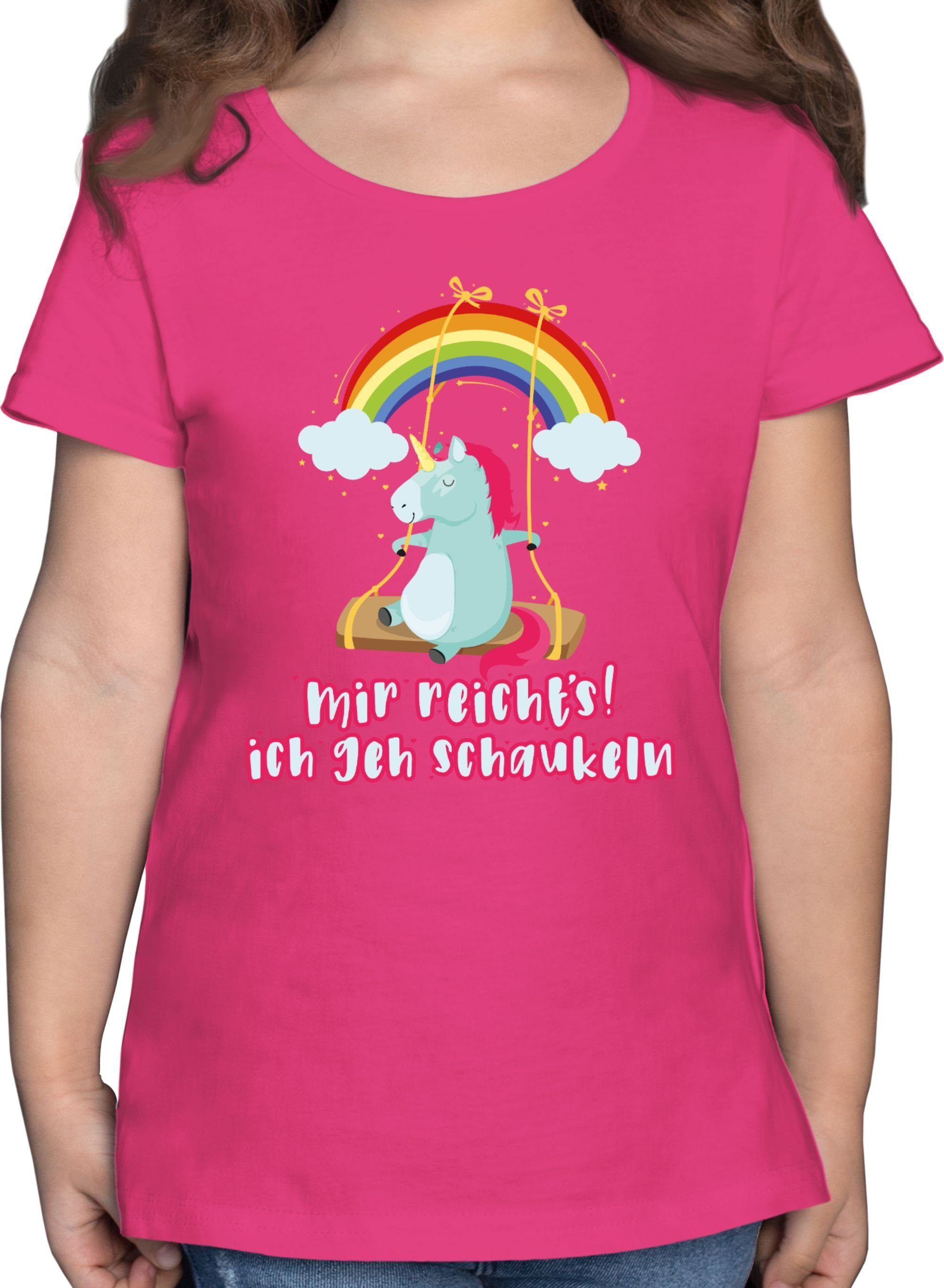 Shirtracer TShirt Mir reichts ich geh schaukeln Einhorn Sprüche
