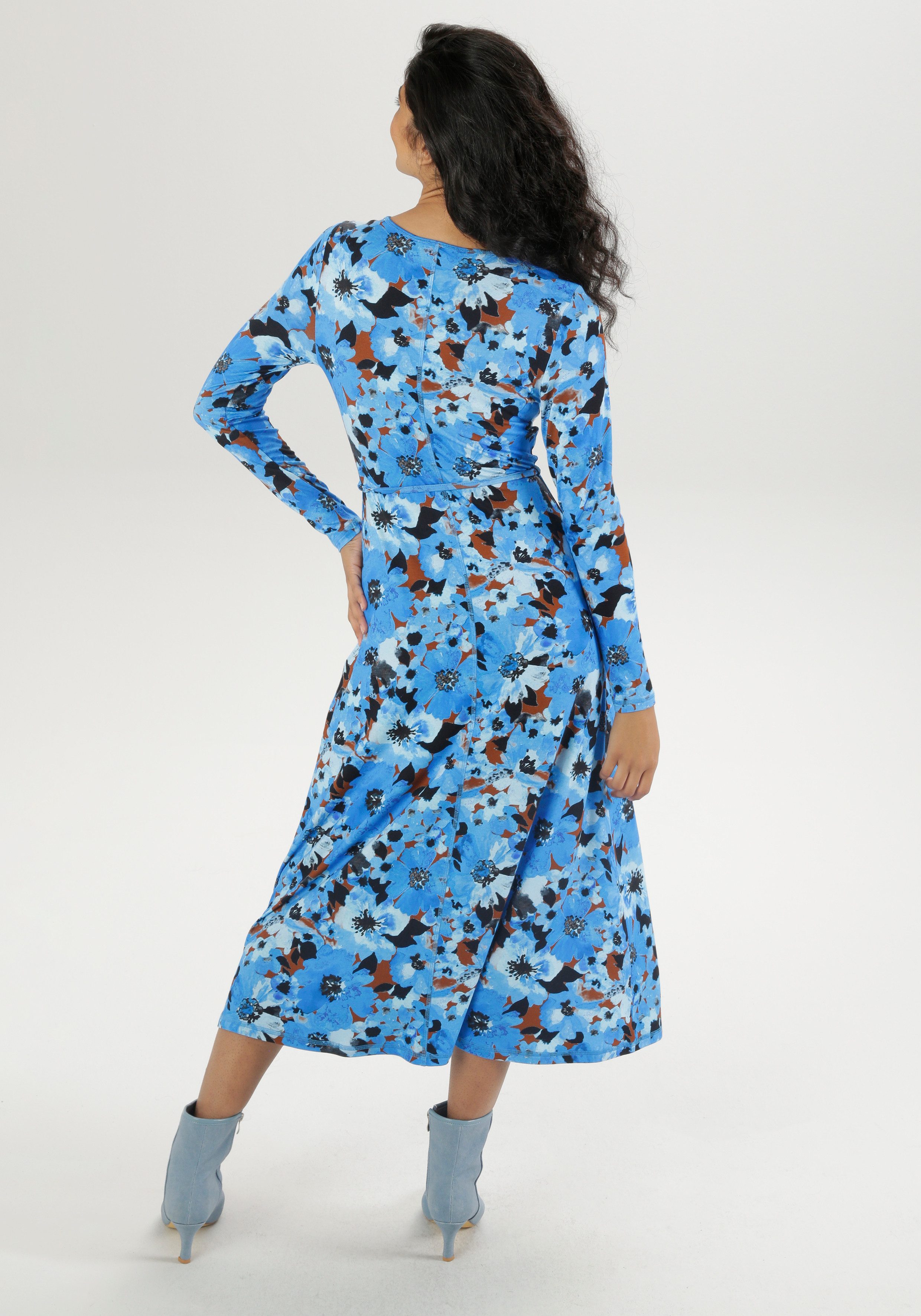 Aniston SELECTED Midikleid (mit abnehmbarem Bindeband) günstig online kaufen
