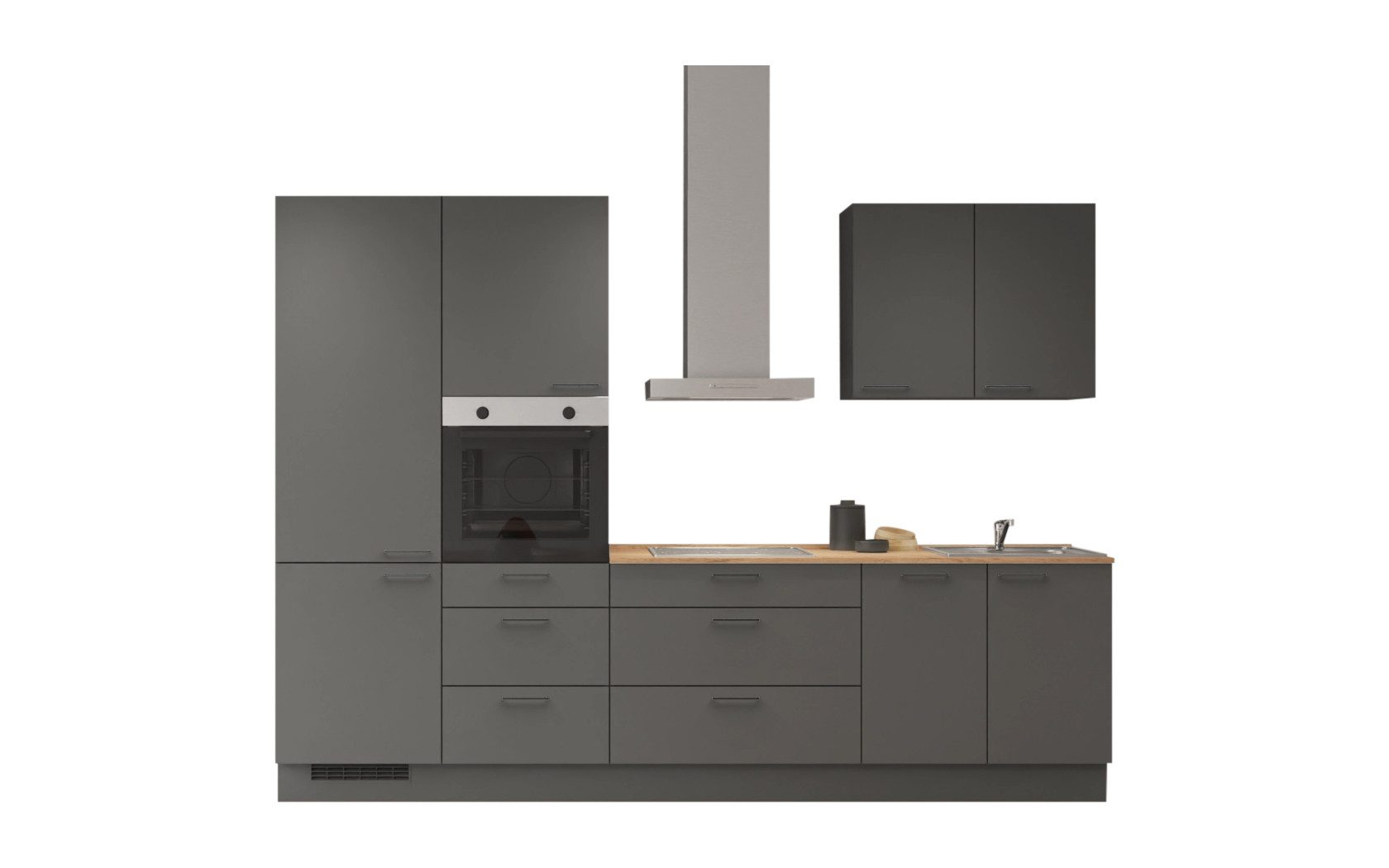 nobilia® Küchenzeile Lingon, individuell anpassbar, gratis Küchenplanung mit Profis, (Breite 270 cm), vormontiert, wahlw. mit E-Geräten, inkl. Lieferung