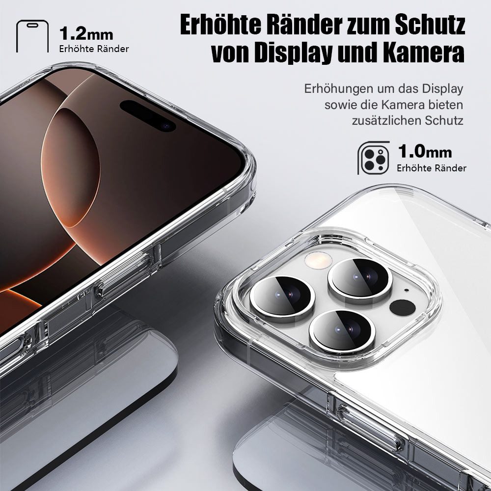 FITSU Handyhülle Transparente Hülle für Apple iPhone 16 Pro Max Handyhülle 6,9 Zoll, Durchsichtige Schutzhülle für Apple iPhone 16 Pro Max Hybrid Case – Bild 2 von 4