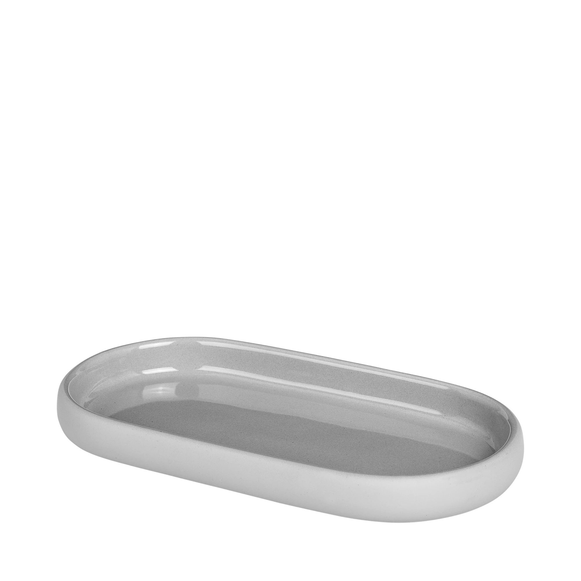 blomus Tablett -SONO- Ablageschale: Hochwertige Keramik mit Soft-Touch-Oberfläche, Keramik, Keramik, Silikon, Soft-Touch-Oberfläche, Innen glasiert, Pflegeleicht