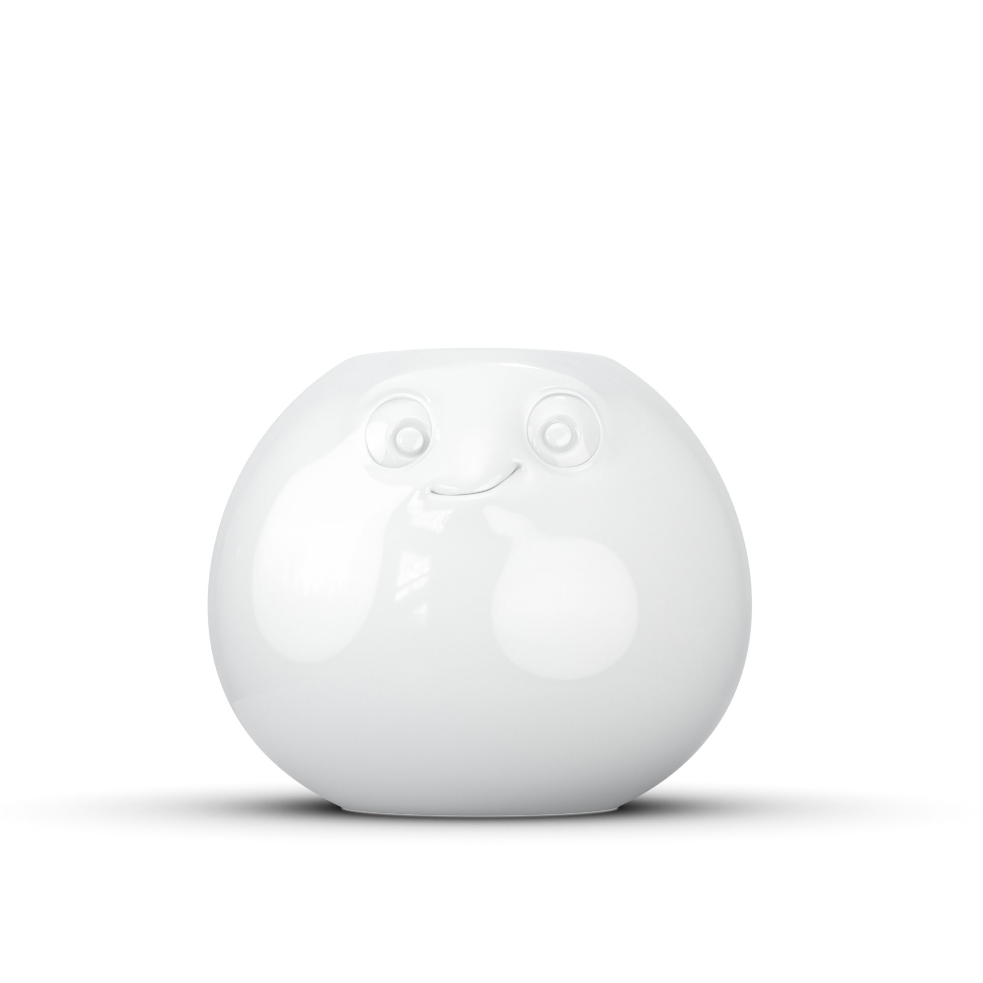 FIFTYEIGHT PRODUCTS Kugelvase FIFTYEIGHT Runde Vase, Kugelvase Amüsiert, weiss (Stück, 1 St., 1 Vase), Hartporzellan in bruchsicherer Hotelqualität