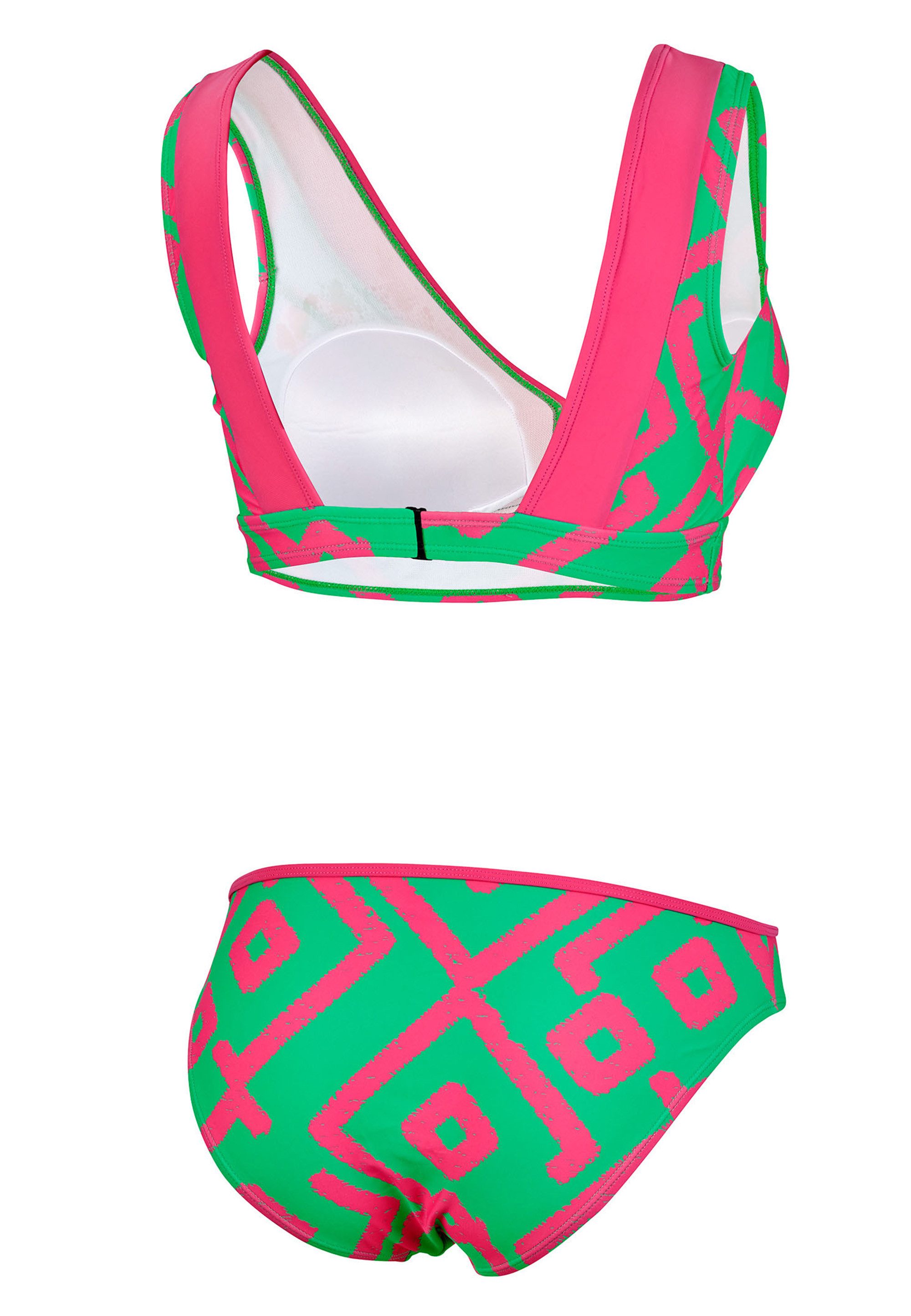 Beco Beermann Triangel-Bikini-Top Inka Graphic, mit fantasievollem Inka-Muster