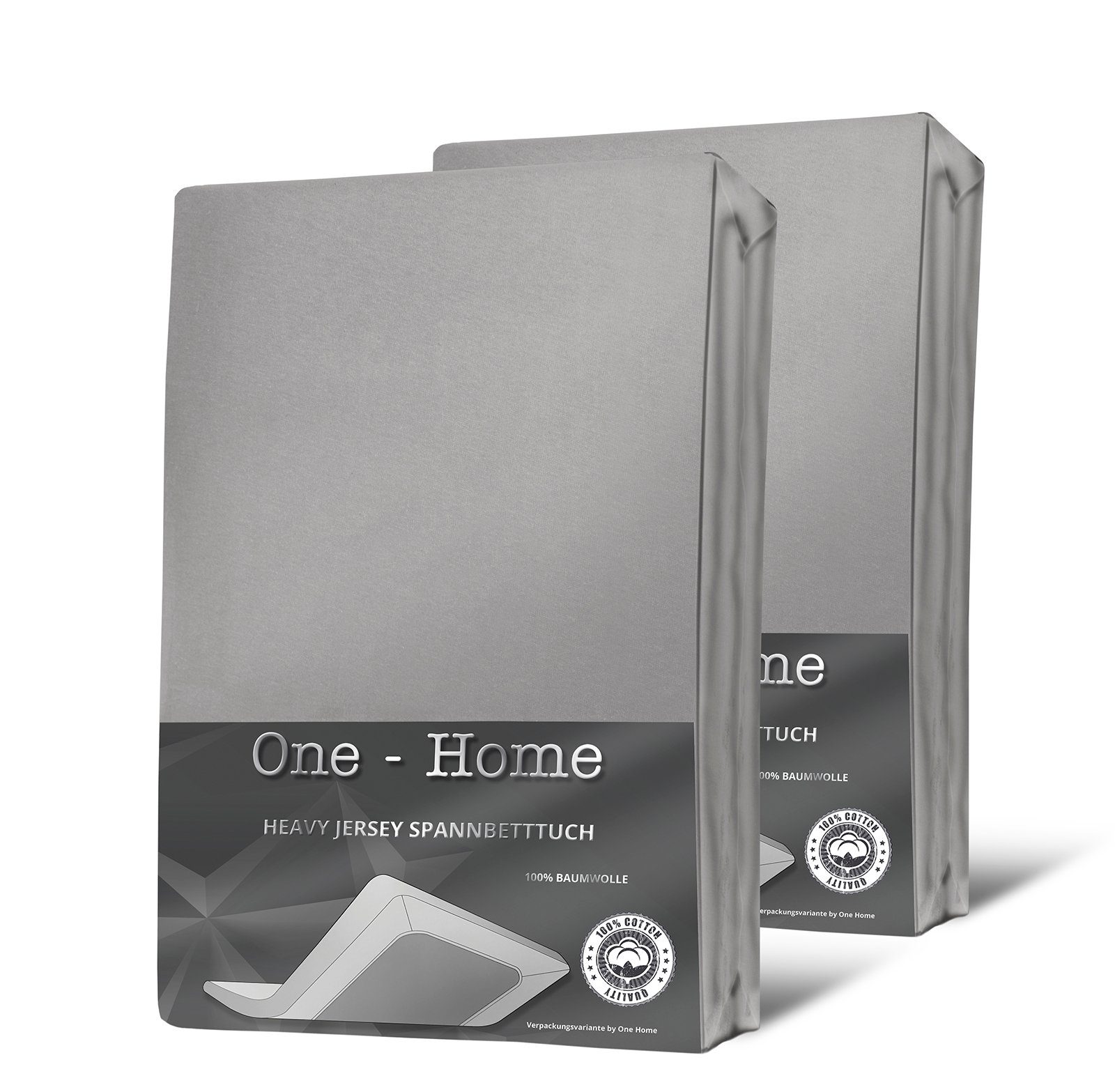 One Home Spannbettlaken Heavy, Jersey, Gummizug: rundum, (2 Stück), Double günstig online kaufen