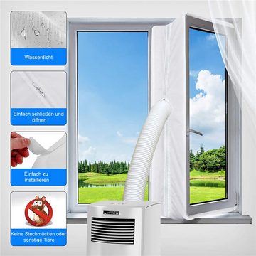 TPFLiving Fenster-Set Erweiterung Fensterkit / Fenster Abdichtung Klimagerät, Zubehör für Zubehör für Mobile Klimageräte und Trockner Hot Air Stop, verhindert das Eindringen von Außenhitze, 5 Meter