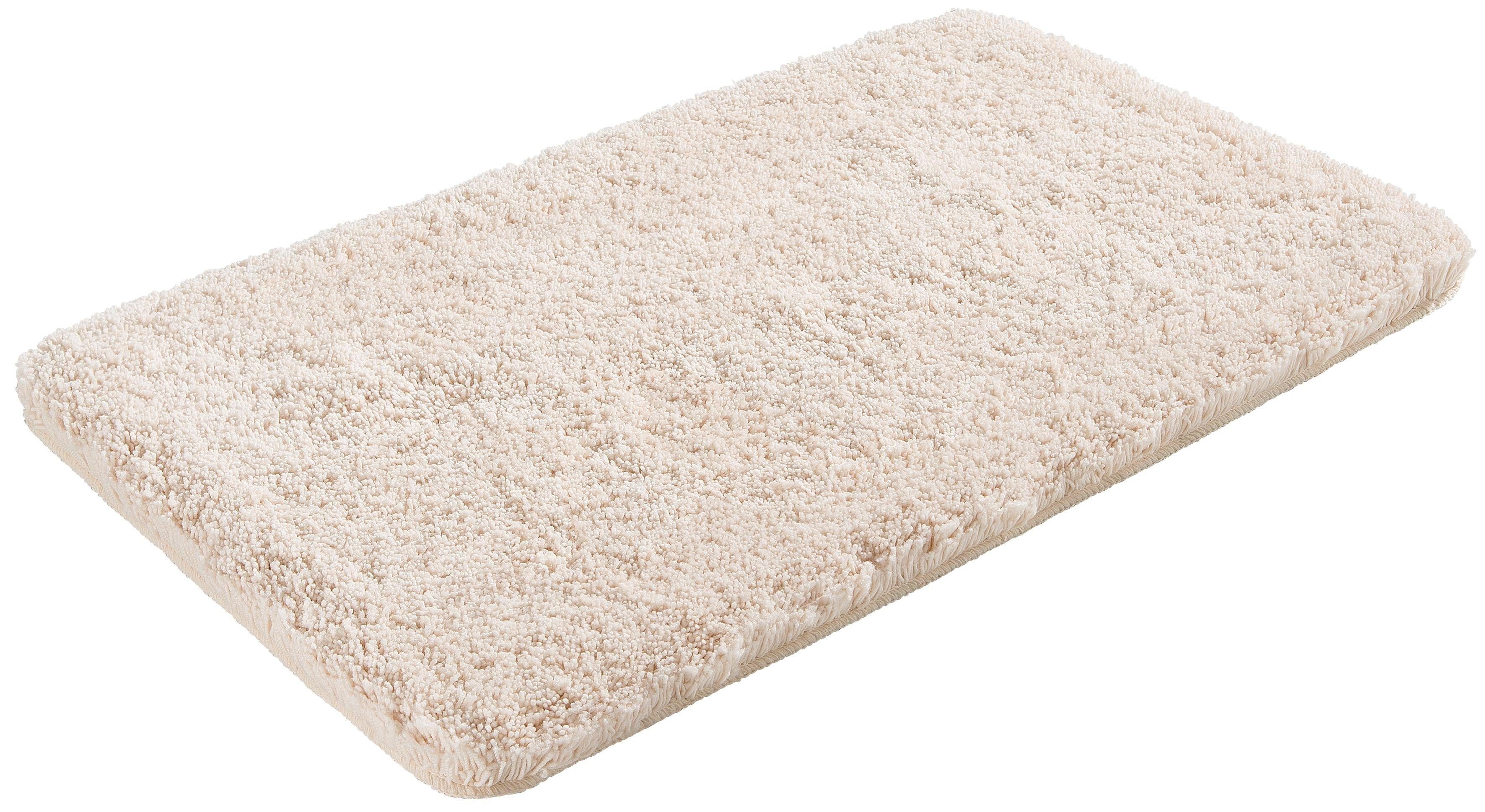 Kleine Wolke Badematte Mellow, Höhe 40 mm, rutschhemmend beschichtet, fußbodenheizungsgeeignet, schnell trocknend, Polyester, rechteckig, Badteppich, Uni-Farben, weich, rechteckig & rund erhältlich